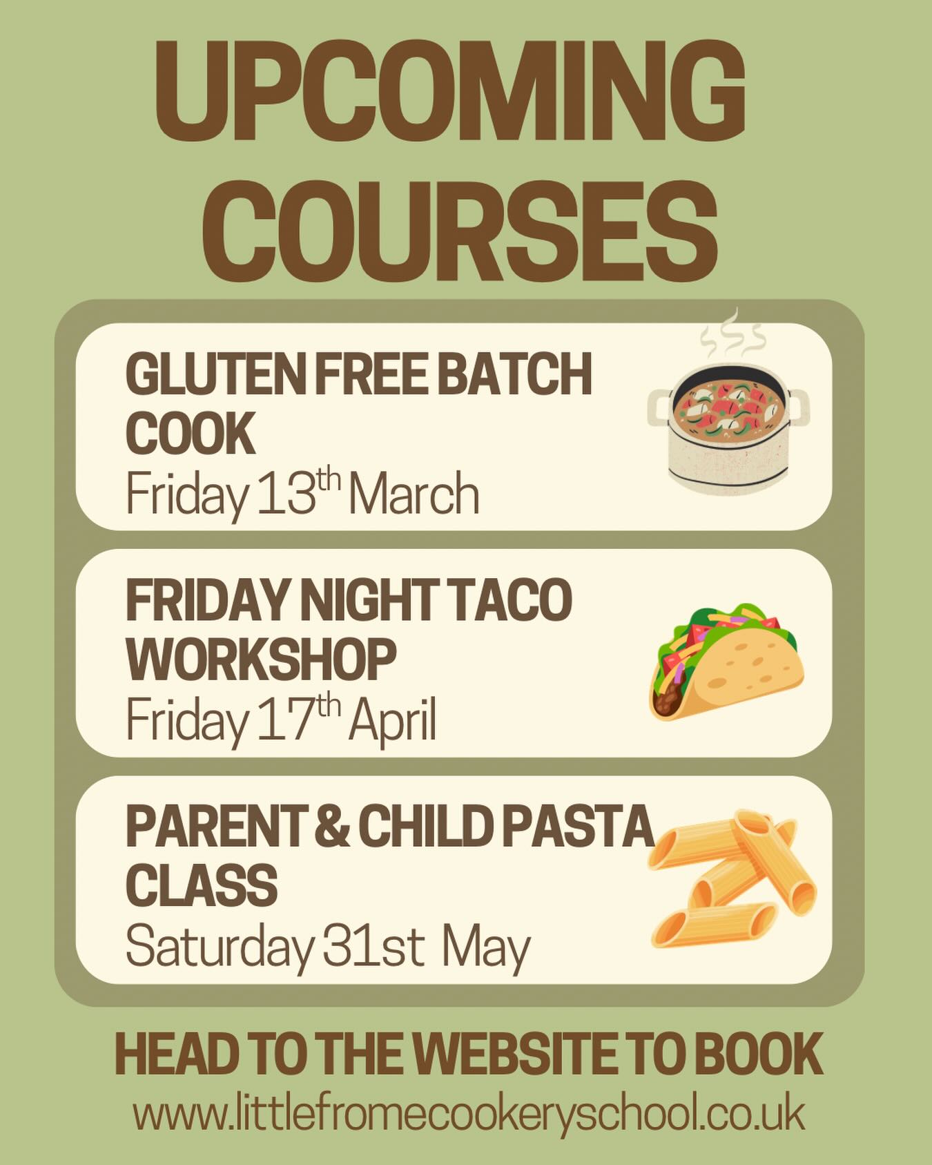 *ALL ABOVE COURES ARE NOW SOLD OUT*
Courses coming up over the next few months!
Head to the website to book, link in bio 🌱
#frome #plantbasedcookeryschool #vegancookeryschool #PlantBased #littlefromecookeryschool