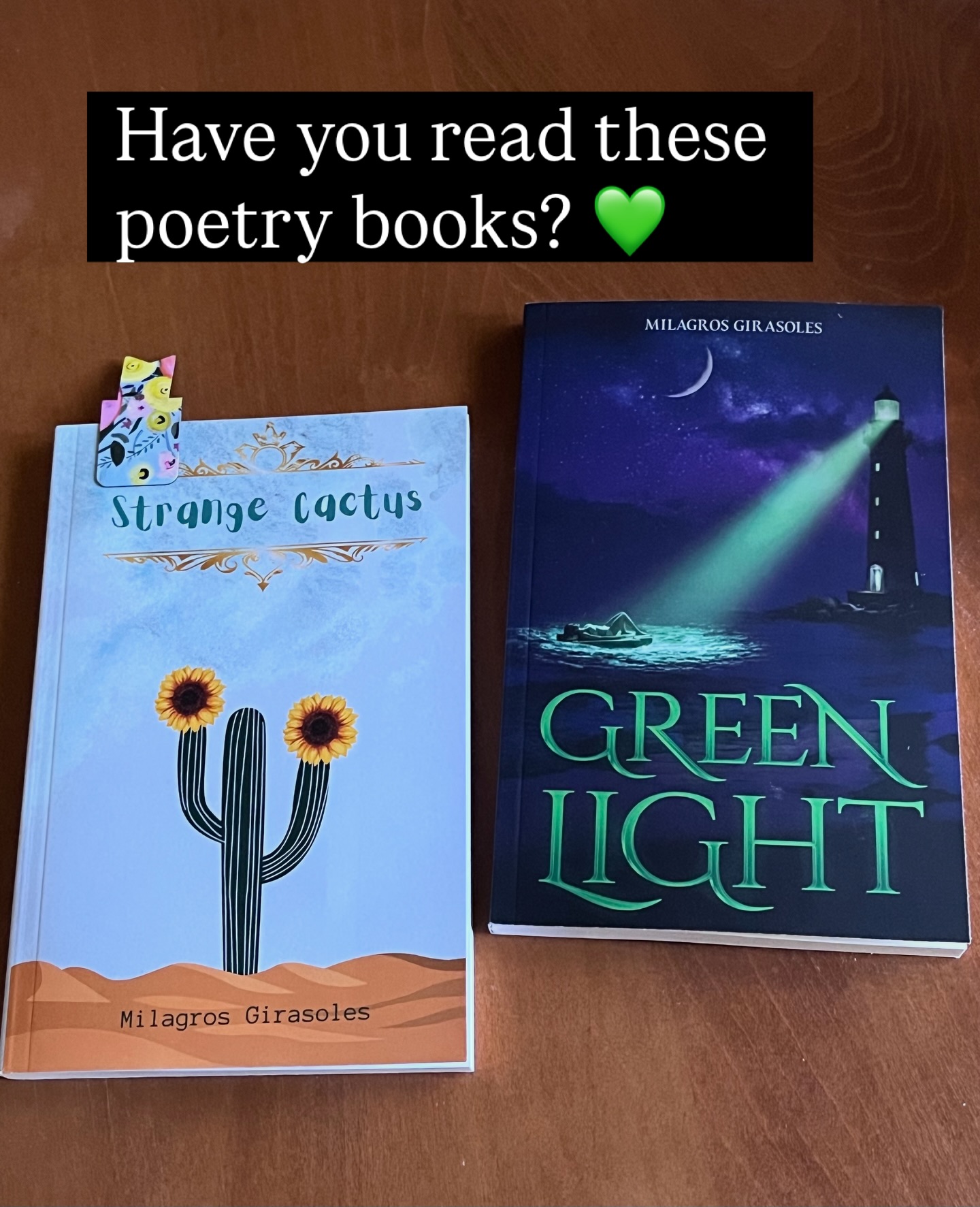 Gracias to mi amiga poeta, @milagros_girasoles, for sending me these wonderful copies of her poetry books with her signature! I’m thankful to know her. If you haven’t read her poetry, I recommend doing so. #LatinaPoets #LatinxBooks