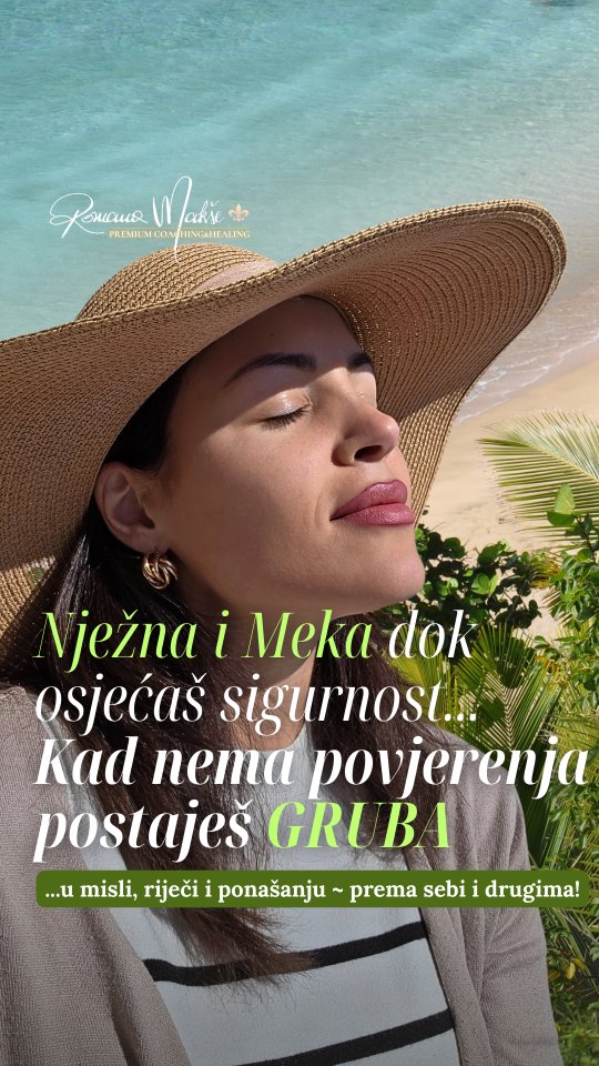 Pitaj se .. U kojim aktivnostima, uz koje ljude i u kojim okruženjima ti je najlakše osjećati vjeru i sigurnost ~ biti meka i nježna?
Biti zdrava i zadovoljna Žena znači biti protočna i meka. Vjera u sigurnost i zaštitu je osnova primanja svih vrsta obilja. 💫
Zato je neopisivo važno da osvijestiš gdje, kada i uz koga je tvoj um u freezu, a tijelo u grču.
I još važnije ~ da upravo tome kažeš beskompromisno NE!
Drži svoja ramena opušteno i nisko,
a standarde utegnutno i visoko ⚜️🌹
Muah 💋