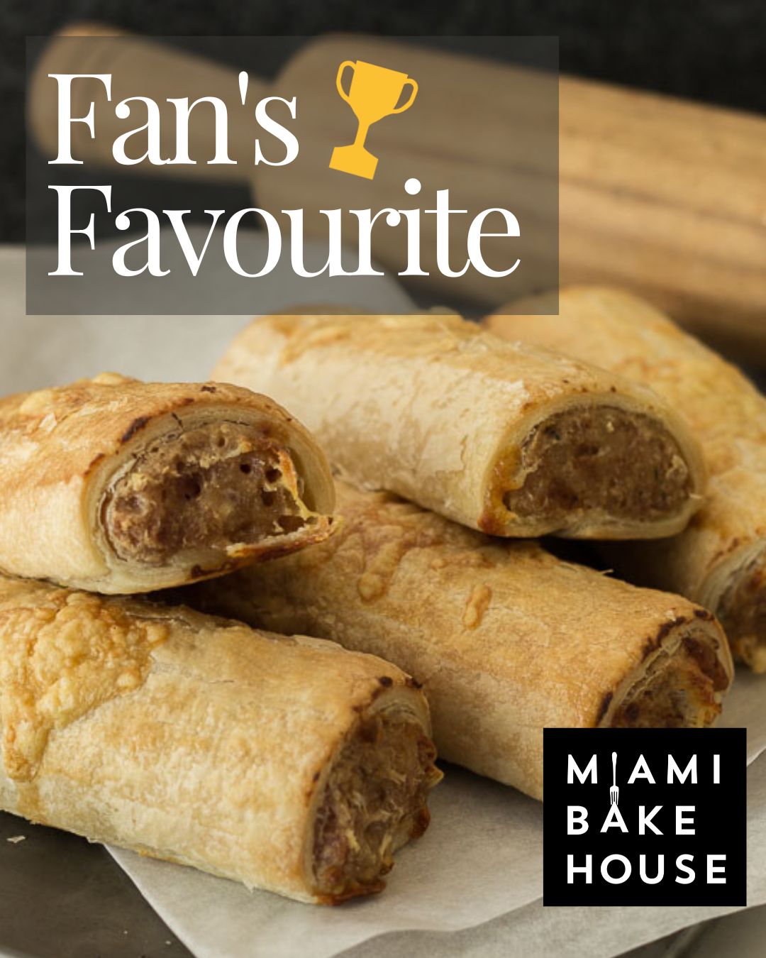 Fan Favourite: Savoury and Satisfying
Our Ham & Cheese Sausage Roll is wrapped in golden, flaky pastry and filled with premium ham, melted cheese and seasoned sausage meat. Handmade by our bakers, it’s hearty, comforting and full of flavour.