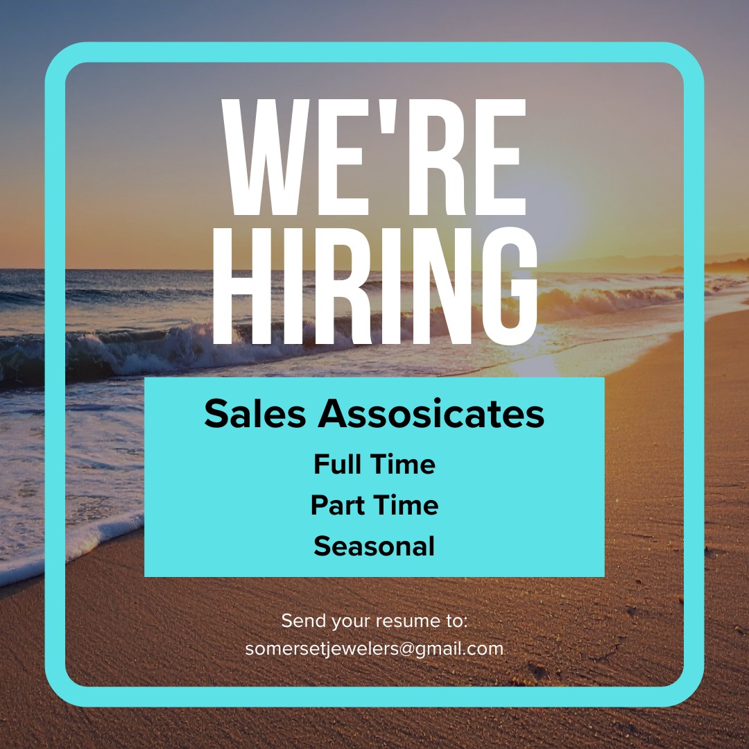 Love jewelry. Love people. Love helping customers celebrate special moments? ✨
Somerset Jewelers is growing our team and now accepting applications for Sales Associates.
✔ Full time
✔ Part time
✔ Seasonal
✔ Day & night shifts available
Apply in person or send your resume to somersetjewelers@gmail.com
Celebrating 50 years 💍