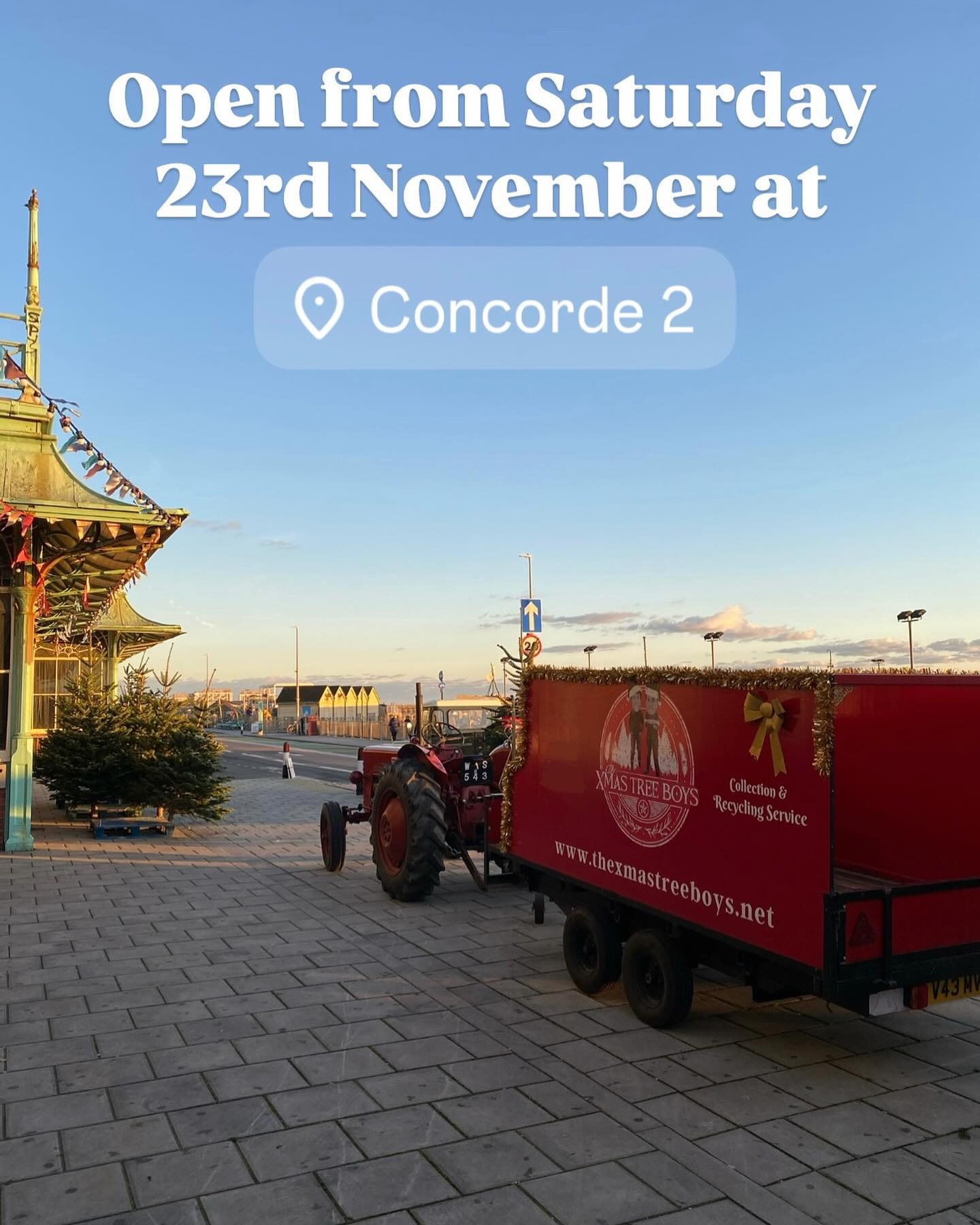 🌟 OPENING THIS SATURDAY 🌟
We’ll be back selling Christmas trees at our pitch outside Concorde2 from this Saturday, the 23rd of November! 🎄
⏰ We’re open 10am-6pm, 6 days a week (closed Mondays).
See you soon! 👋🏼
www.thexmastreeboys.net