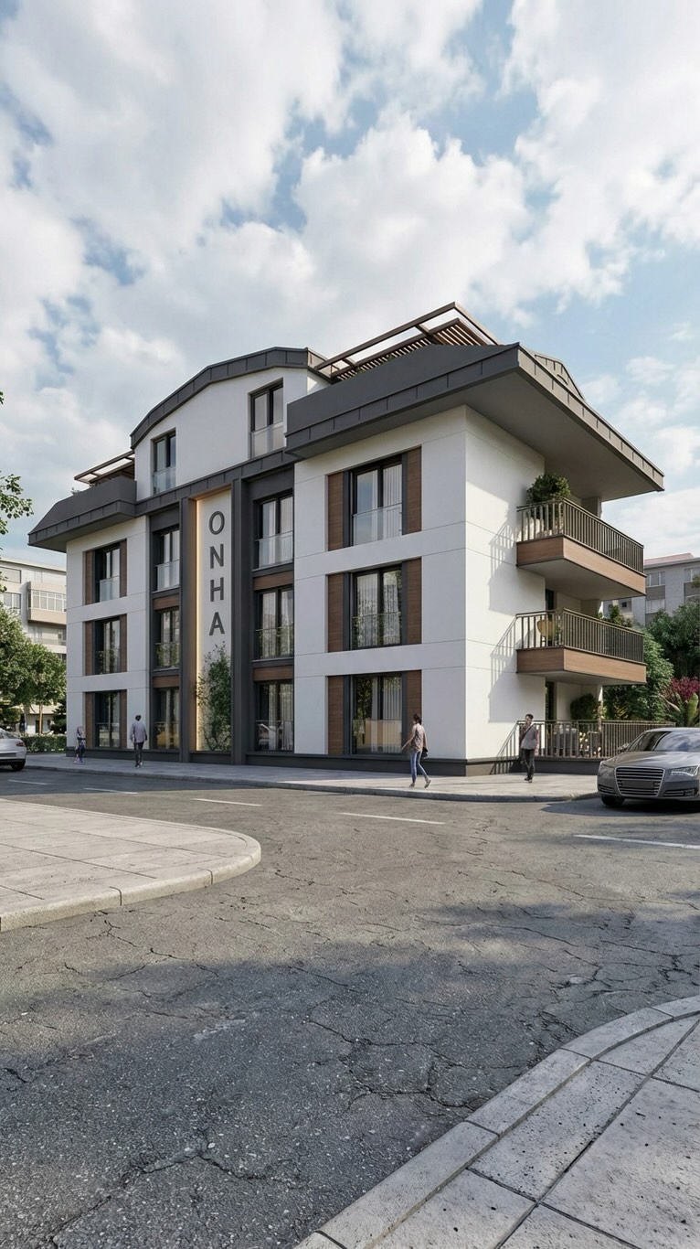Florya ve Yeşilköy esintili, modern ve dengeli bir cephe tasarımı.
#CepheTasarımı #Apartman #ModernMimarlık #YapıRuhsatı #onhamimarlık