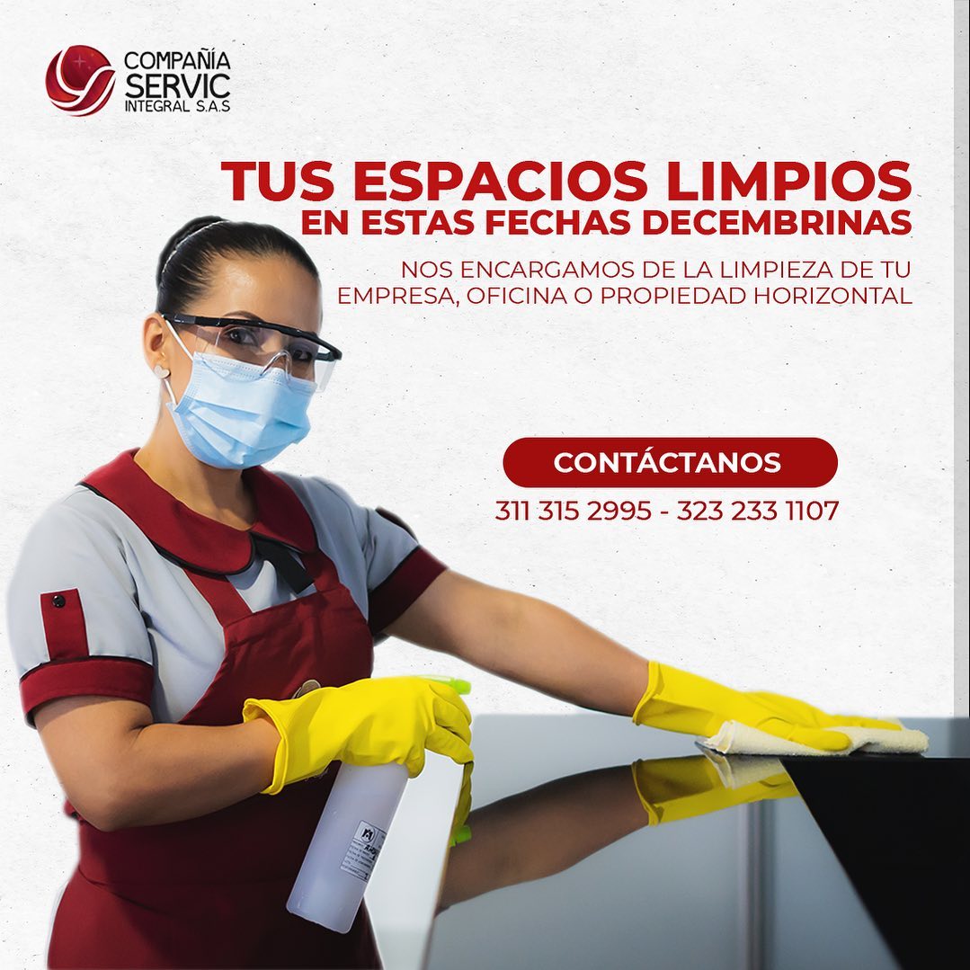 Tus espacios limpios en estas fechas decembrinas.
👉🏼Nos encargamos de la limpieza de tu empresa, oficina, propiedad horizontal.
¡Contáctanos! 📲3112152995
📲3232331107
#aseoylimpieza #empresas #oficina #propiedadhorizontal