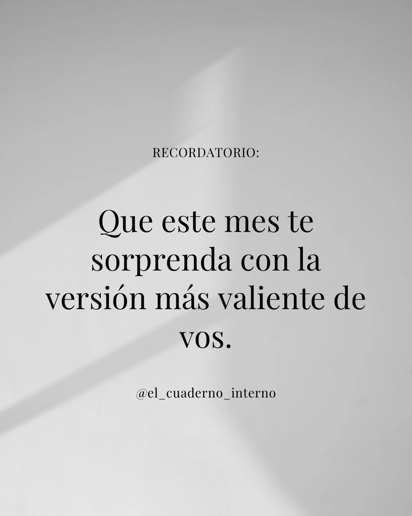✨ Un nuevo mes no es empezar de cero,
es empezar con más experiencia,
más conciencia
y más fuerza interior.
Que no te pida perfección,
solo valentía.
Que este mes te sorprenda con la versión más valiente de vos. 🤍
#elcuadernointerno #motivacionconsciente #undiaalavez✌️ #nuevomes #crecimientoemocional