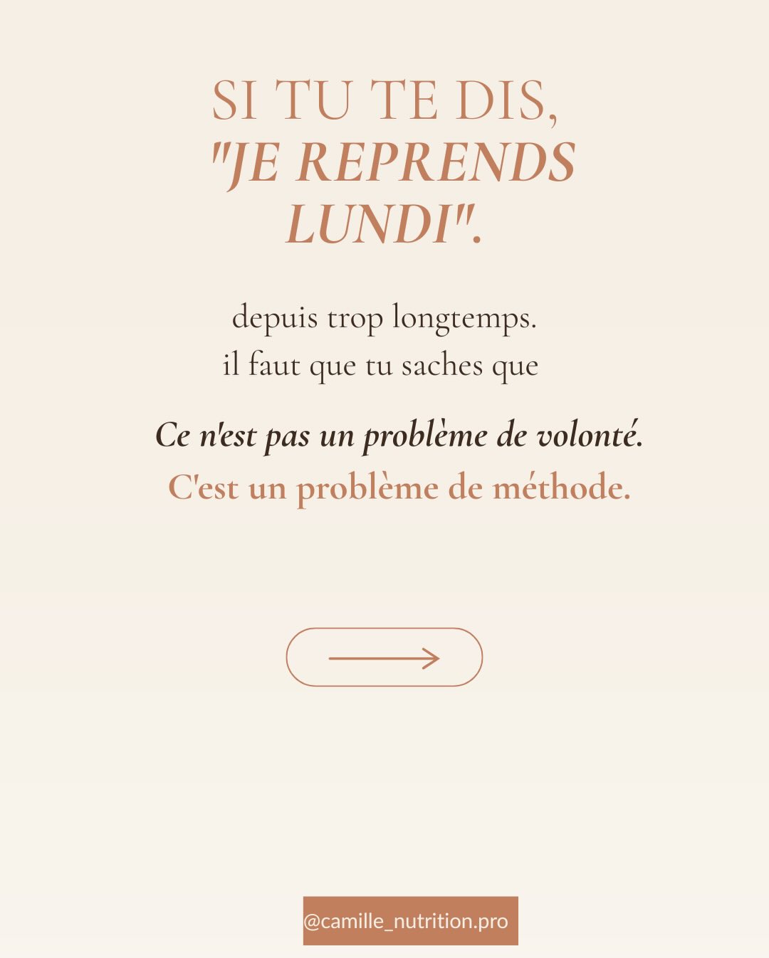 Si tu te dis « je reprends lundi » depuis trop longtemps, lis ça.
Ce n’est pas un problème de volonté.
C’est un problème de méthode.
Ton corps sait mincir. Il a juste besoin que tu nourrisses les 3 bons piliers en même temps : Nutrition · Mouvement · Émotions.
C’est exactement ce que j’ai mis dans la Méthode NME, le guide complet pour mincir naturellement, sans régime, sans compter les calories, sans culpabilité.
👉 Lien en bio pour le télécharger.
Ou écris CORPS en commentaire je t’envoie le lien directement.
#methodenme #nutritionsansregime #mincirnaturellement #nutritionniste #bienêtre