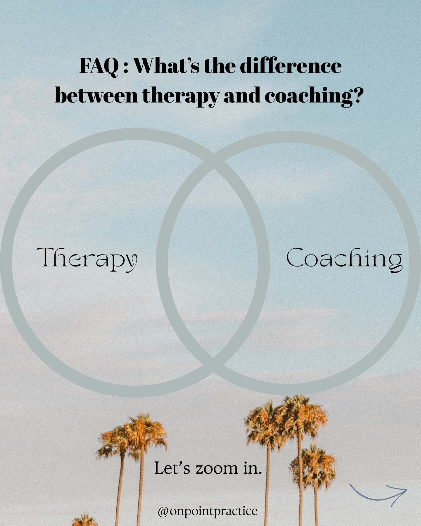 Coaching vs. Therapy: What’s the difference?
It’s a common question and an important one.
First lets start with the truth, there is overlap. Both can help you grow. Both can be goal-oriented. Both can build skills that support change in your work, relationships, and daily life.
But the focus is different.
Therapy centers around your mental and emotional health.
It’s the right place to process trauma, manage anxiety or depression, work through relationship patterns, and build coping tools. Therapists are licensed and trained to assess and treat mental health conditions.
Coaching is future-focused and action-oriented.
It’s designed to help you clarify goals, strengthen mindset, increase accountability, and move forward with intention. Coaching supports growth and a well trained coach will know when to refer you to a therapist when mental health complexities are present or are interfering with your work.
Sometimes we hear people get stuck in either/or thinking, seeing coaching and therapy as in competition. We like to remind people that they can work beautifully together.
Not sure which is right for you? Use the link in our bio to book a discovery call with us today and have your questions answered.
#CoachingVsTherapy #MentalHealthEducation #PersonalGrowth #LeadershipDevelopment #ThatsOnPoint
