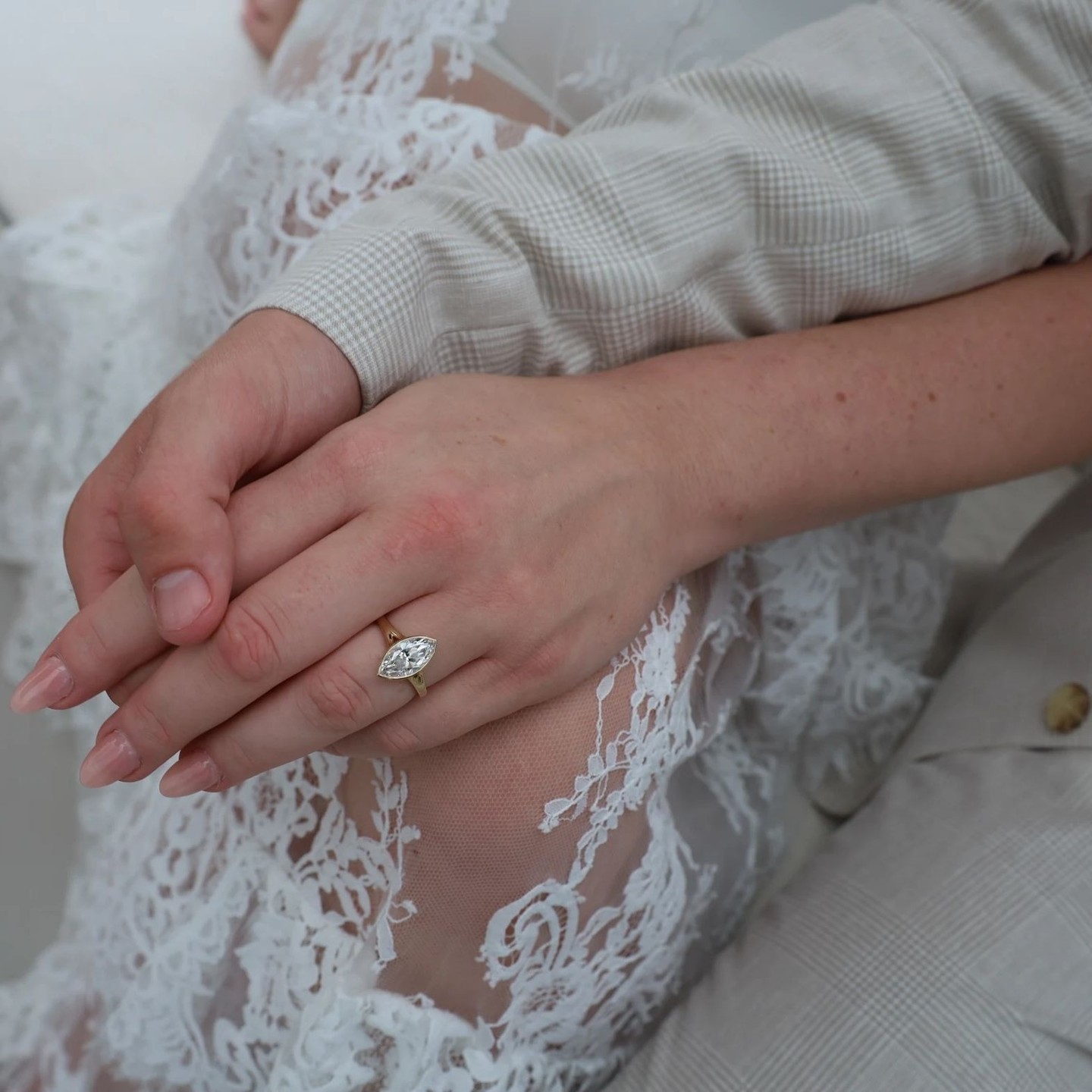 M + B
Picture this: You're with your HUSBAND on a sunset cruise in Charleston wearing a bezel set Marquise. Does it get any better?
#coastalengagement #marquise #charleston