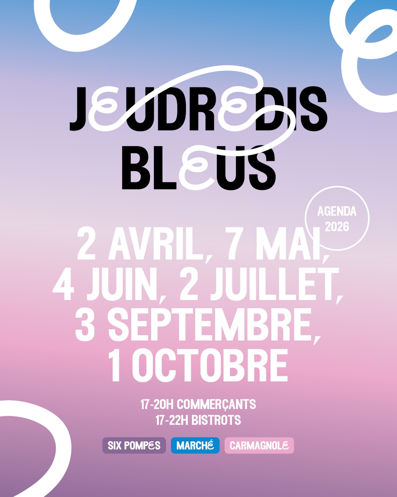 On se retrouvera 6 fois cette année 🩵