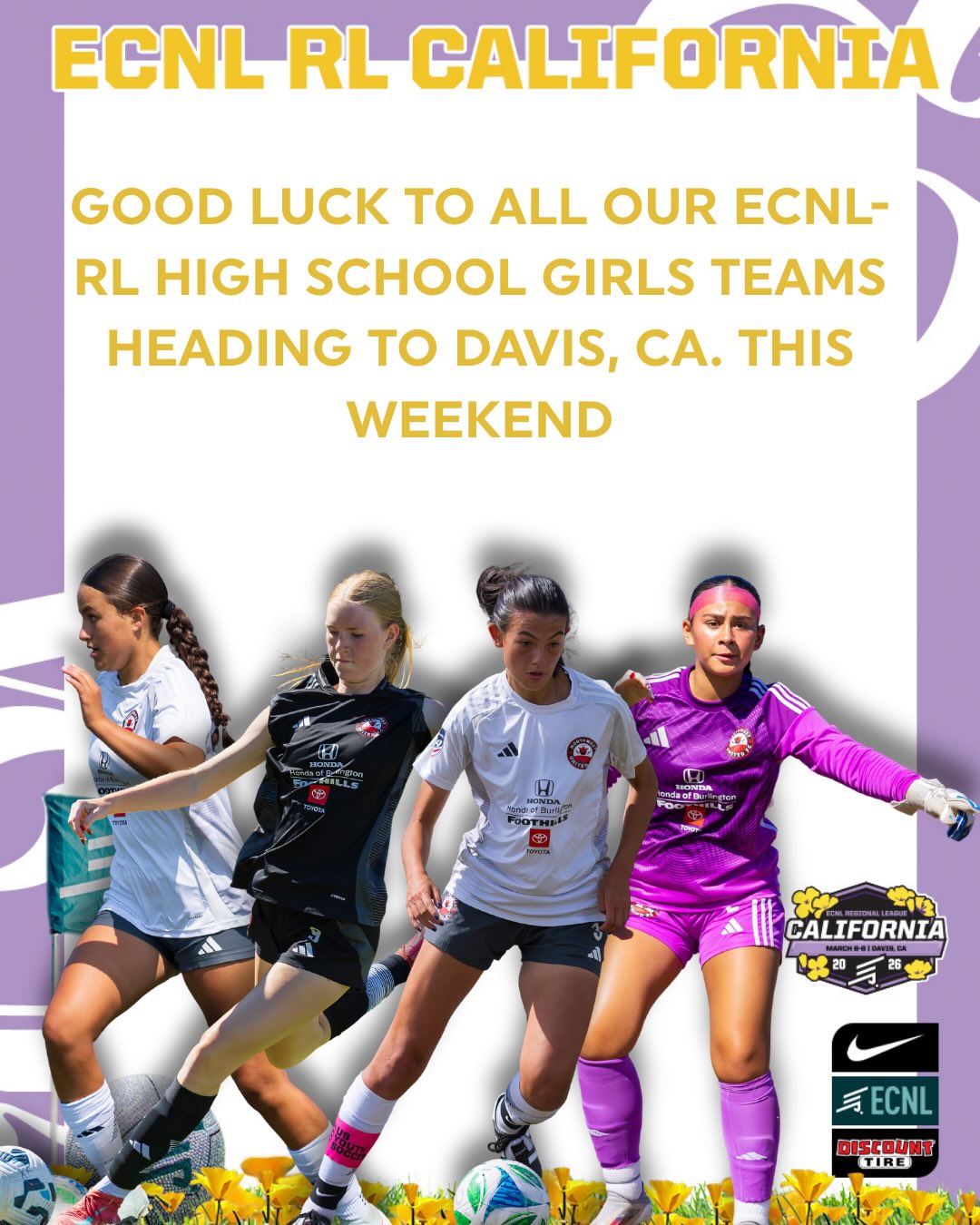 Davis, CA ➡️ Let’s go ⚽
Good luck to our ECNL-RL High School Girls teams competing this weekend in Davis, California. Represent Northwest United, compete together, and enjoy the experience. 🔴⚫️
👏 Special congratulations to Charlotte Santos on being selected for the ECNL-RL Continental Tire Selection Game — a well-deserved recognition of her performances this season.
Looking forward to a great weekend of competition and continued player development in front of college coaches from across the country.
#NorthwestUnited #NWU #ECNLRL #PlayerDevelopment #CollegeSoccer