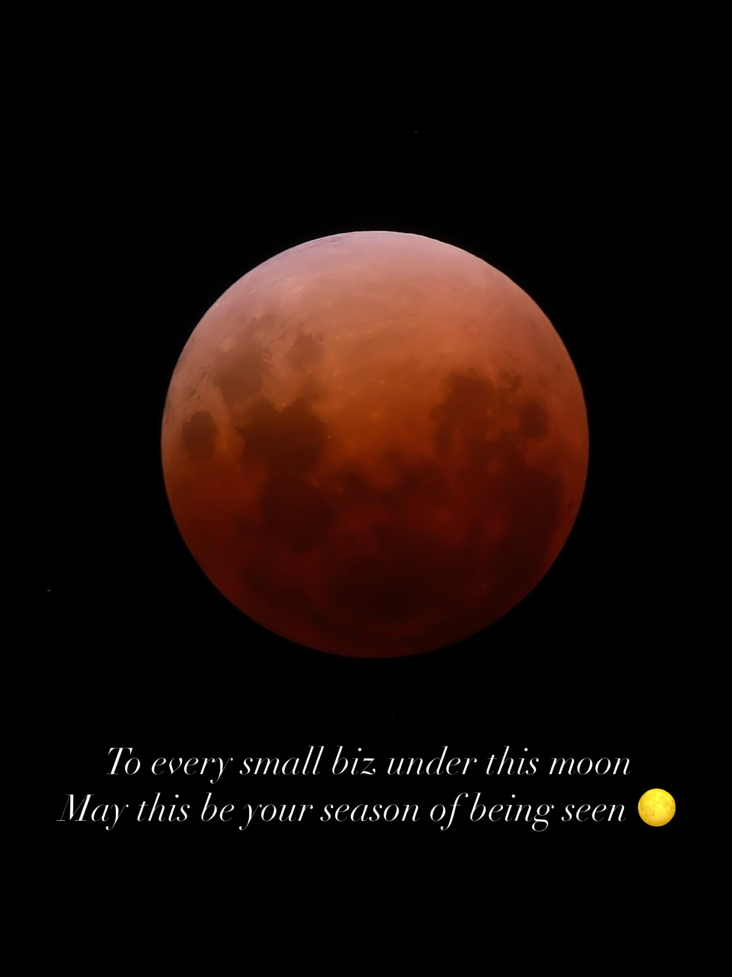 The blood moon is a reminder that new beginnings are always possible.🌕
To every small business, founder, and makers, we’re wishing you your biggest season yet. May this season bring you new customers, full order books and the recognition you deserve.✨✨
Tag a small business that deserves some love👇
📷 via @tongmato0604
#lollipopcollective #lunareclipse #moon #smallbizlove❤️ #smallbusiness