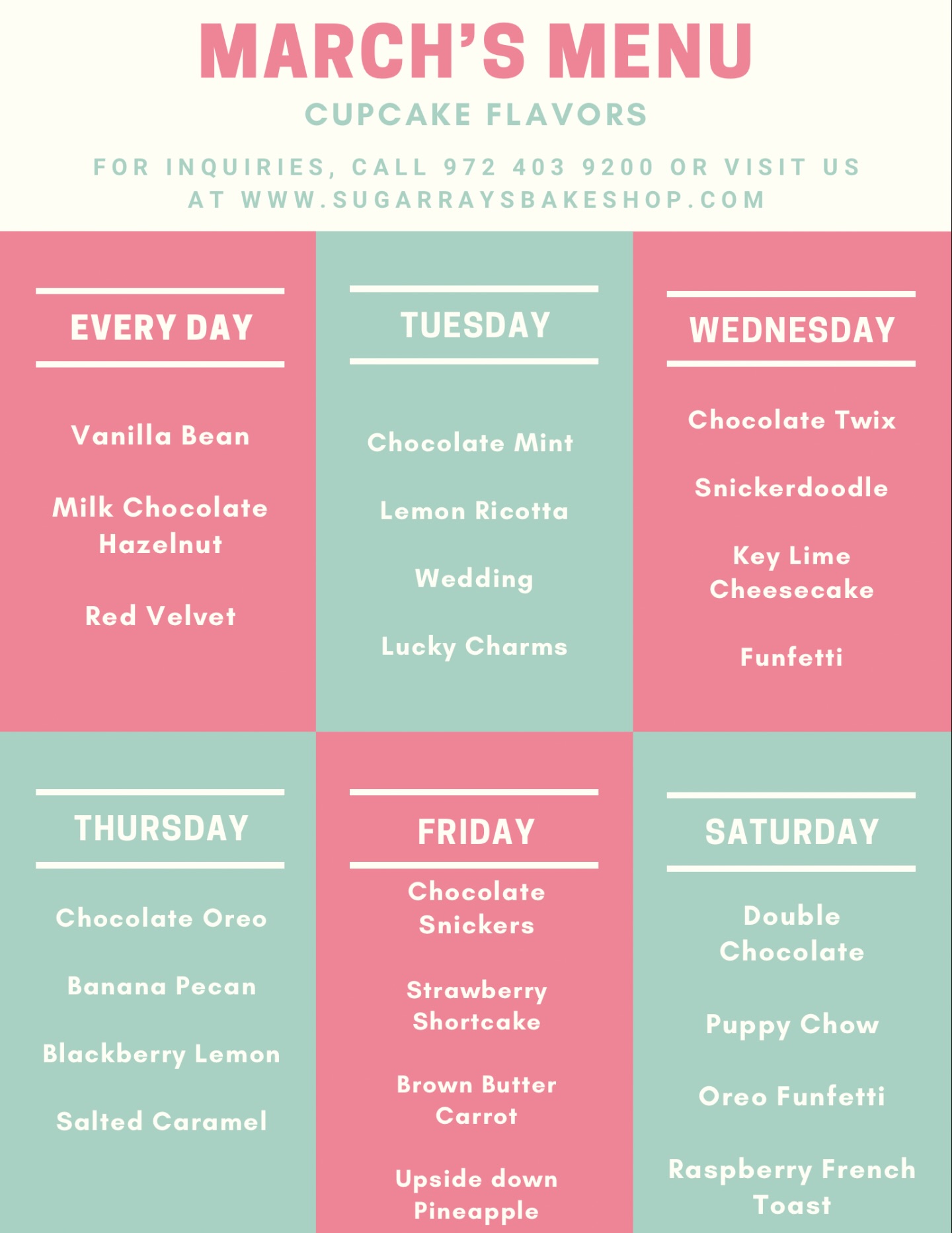 March is here and we have some amazing and delicious flavors!