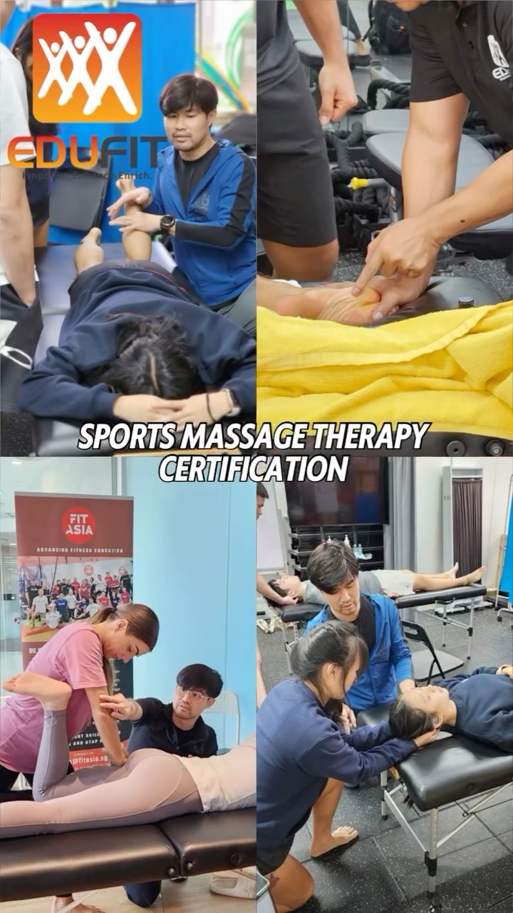LEARN A NEW SKILL! 💪 Next intake of the SPORTS MASSAGE THERAPY CERTIFICATION (4-Days) on 9,10,16&17 MAY 2026 is open!
.
.
PROGRAMME CONTENT:
*Etiquette in sports massage therapy
*Effects of sports massage
*Contraindications
*Human Anatomy
*Client assessment guidelines
*Massage techniques
*Soft tissue release & myofascial stretching techniques (joint mobilisation)
*Case studies discussion on common musculoskeletal injuries
*Further education for Sports Massage Therapy
*Mentoring sessions (additional fee applies)
.
What do you get?
*CPD UK global accreditation
*Skillsfuture & UTAP eligible funding. *CoachSG CECs
MORE INFO AND REGISTRATION @ FITASIA.SG or EDUFITASIA.COM or book via link in bio. Early bird fee ends on 5 April 2026. Group discount available (3pax min)! DM US! Sign up today!!!
.
.
#singapore #sgfitness #sportsphysiotherapy #sportsg #singaporesportshub