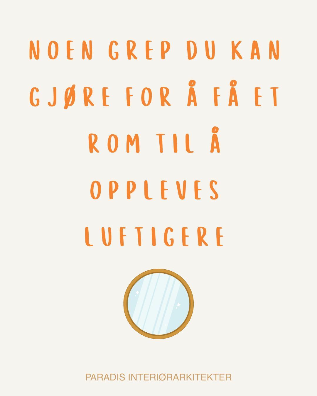 Om du har et rom som oppleves litt trangt er det flere grep du kan gjøre for at rommet skal oppleves luftigere uten å flytte eller utvide.
Nytt innlegg på nettsiden: www.paradisinterior.no/tips 🤗