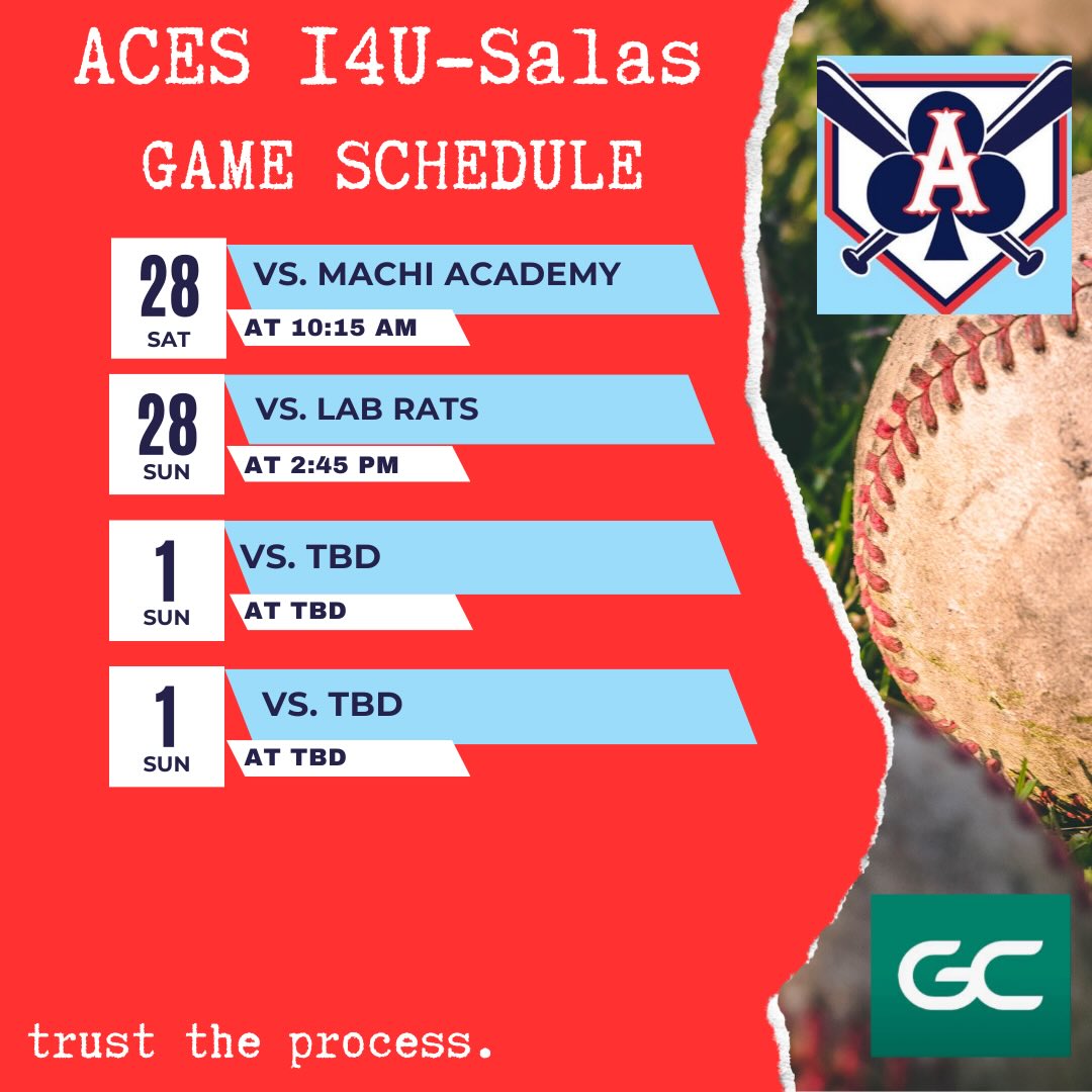 Its a great weekend for baseball and the Aces are ready!!! ⚾️ Lets goooo!!!!