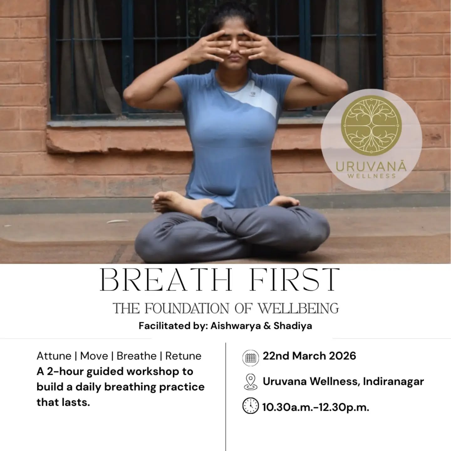 🌬️What if your breath could feel effortless?
🌬️Have you ever wondered what it means to
breathe efficiently?
🌬️Maybe you’ve tried different practices…
followed a program…
but never quite felt real progress.
👉🏾Your breath doesn’t need to be
louder.
deeper.
dramatic...to be efficient
ℹ️Efficient breathing is quiet.
It’s when your body doesn’t fight for air.
When your neck and chest aren’t gripping.
When your breath supports you — instead of exhausting you.
And this matters.
👉🏾Because how you breathe directly affects:
✨ Your daily energy
✨Your ability to focus and think clearly
✨ Your physical performance
✨Your recovery and sleep
✨ Your ability to feel calm and regulated
If your breath mechanics are inefficient, everything costs more effort.
👉🏾This 2-hour workshop will help you build a daily breathing practice that actually lasts.
What we’ll cover:
1️⃣The basic anatomy and physiology of breathing
2️⃣What a healthy breathing pattern looks like
3️⃣How to navigate breath practice in polluted
urban environments
4️⃣Identifying your current breathing patterns
5️⃣Beginner-friendly movement to prepare for
breathwork
6️⃣Selected traditional pranayama practices
(through an anatomical lens)
7️⃣How to safely progress your practice
8️⃣How to practice independently — with clarity,
not confusion
👉🏾You should join if you:
✨Feel tension in your neck or chest
✨Get fatigued easily
✨Feel breathless during simple exercises
✨Want structure instead of more random
techniques
✨Care about performance, recovery, and
long-term regulation
👉🏾You’ll leave with understanding
👉🏾With direction
👉🏾With a clear starting point.
📅 March 22nd, 2026
⏰ 10:30 AM – 12:30 PM
💰 Rs. 1800/-
📍 Uruvana Wellness
👯♀️ 15 participant capacity
DM @embodied.yoga or @shadiya_abdulla to register
#breath #breathwork #pranayama #pranayam #breathworkshop