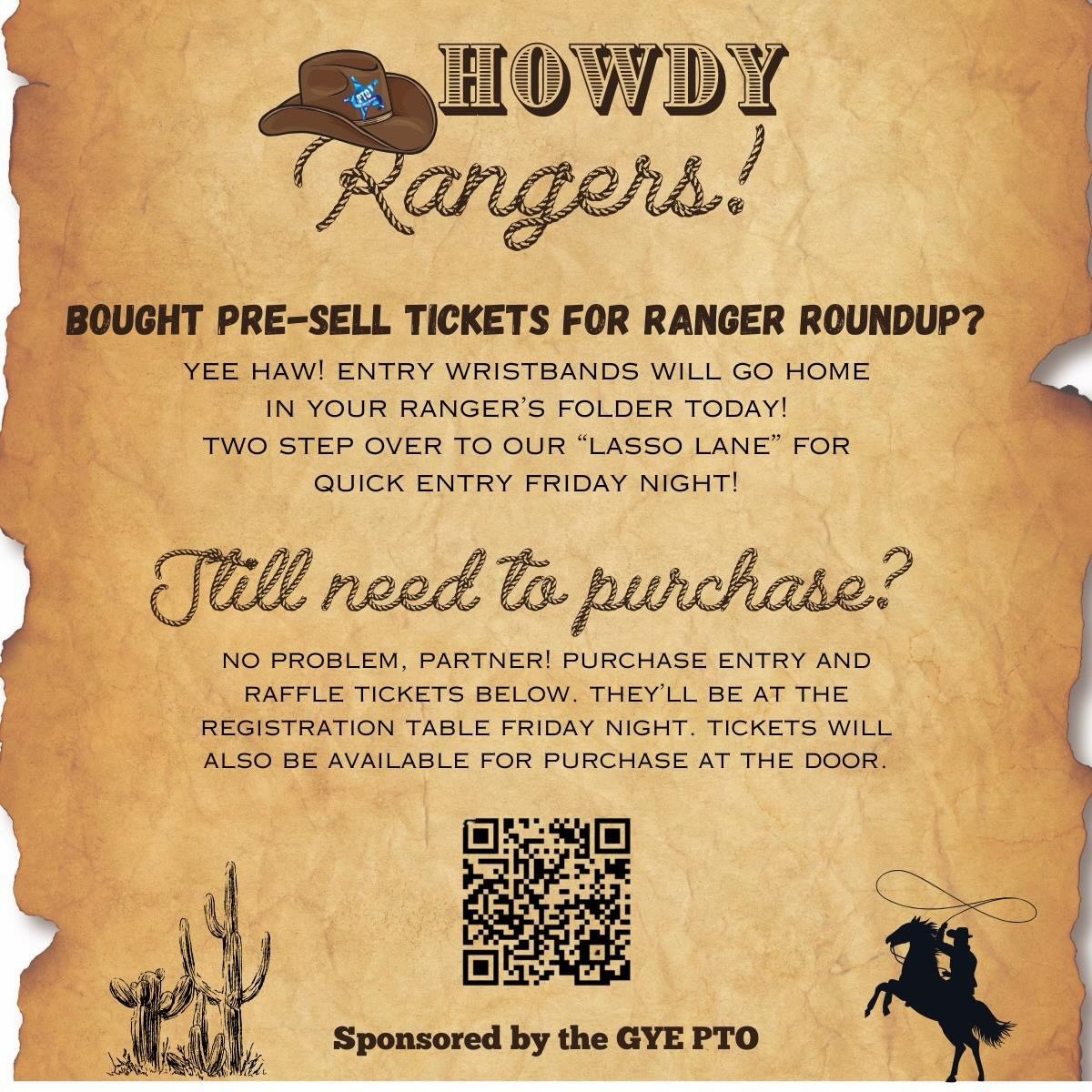 Yee-haw! Tomorrow is the big day! Don’t forget that each child needs an adult for entry, no drop offs allowed!