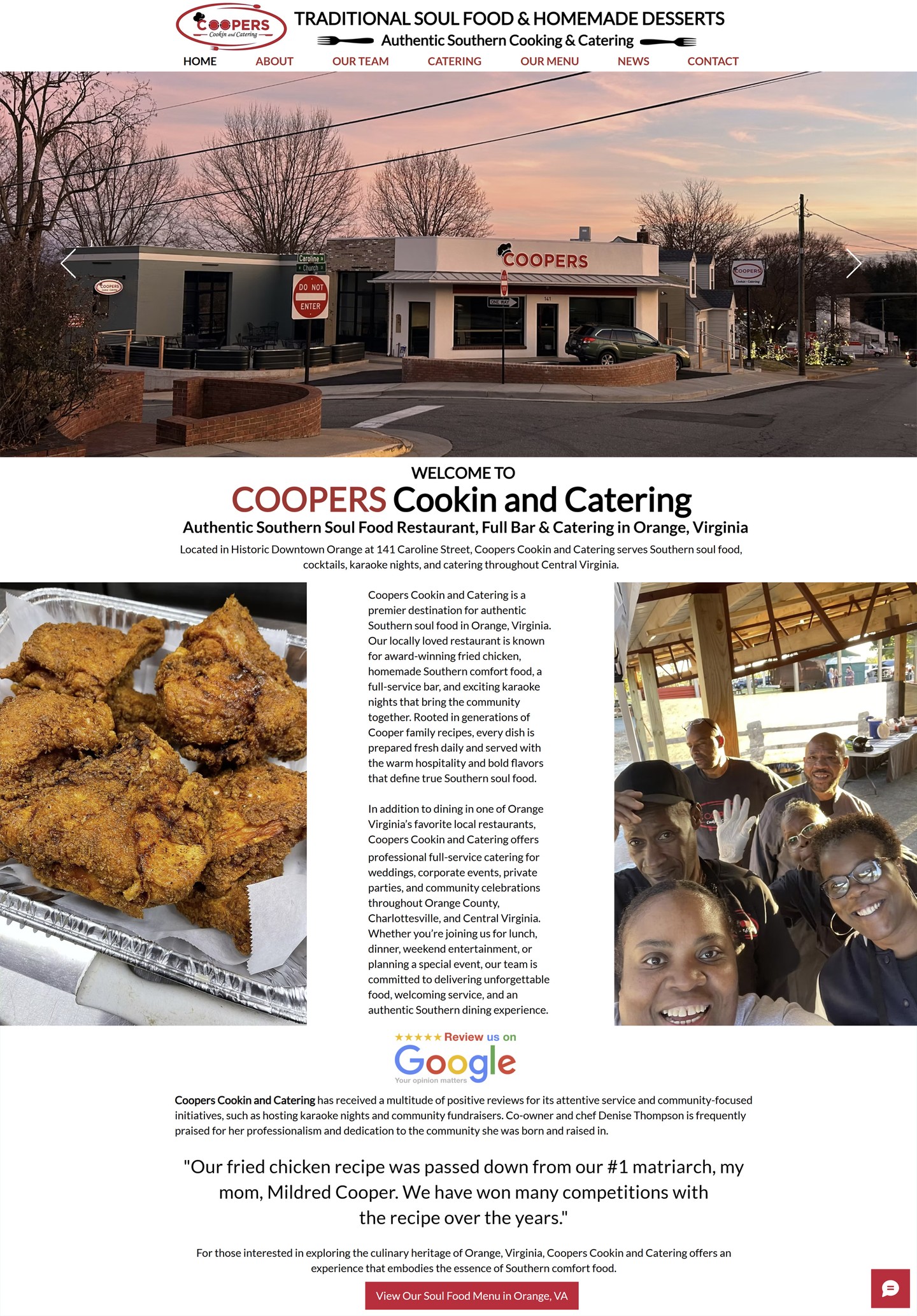 Client Spotlight: Cooper’s Cookin & Catering
There’s nothing better than collaborating with passionate local business owners who pour their heart into what they do — and that’s exactly what made working with @coopers_cookin_and_catering and Owner Denise Thompson such a rewarding experience for me.
From concept to launch, our collaboration focused on creating a website that truly reflects their story, their community roots, and their incredible Southern soul food tradition built on family recipes passed down through generations. Even more exciting — they’ve officially welcomed guests to their new location at 141 Caroline Street in historic downtown Orange, VA! If you haven’t stopped in yet, now is the perfect time to experience authentic comfort food and support a growing local business making a big impact in the community. Huge congratulations to the Cooper’s Cookin & Catering team — and thank you Denise for trusting me with your digital presence!
Visit the website: https://www.cooperscookinandcatering.com/
#cooperscookinandcatering #PetiteTaway #SmallBusinessSupport #OrangeVA #SoulFood