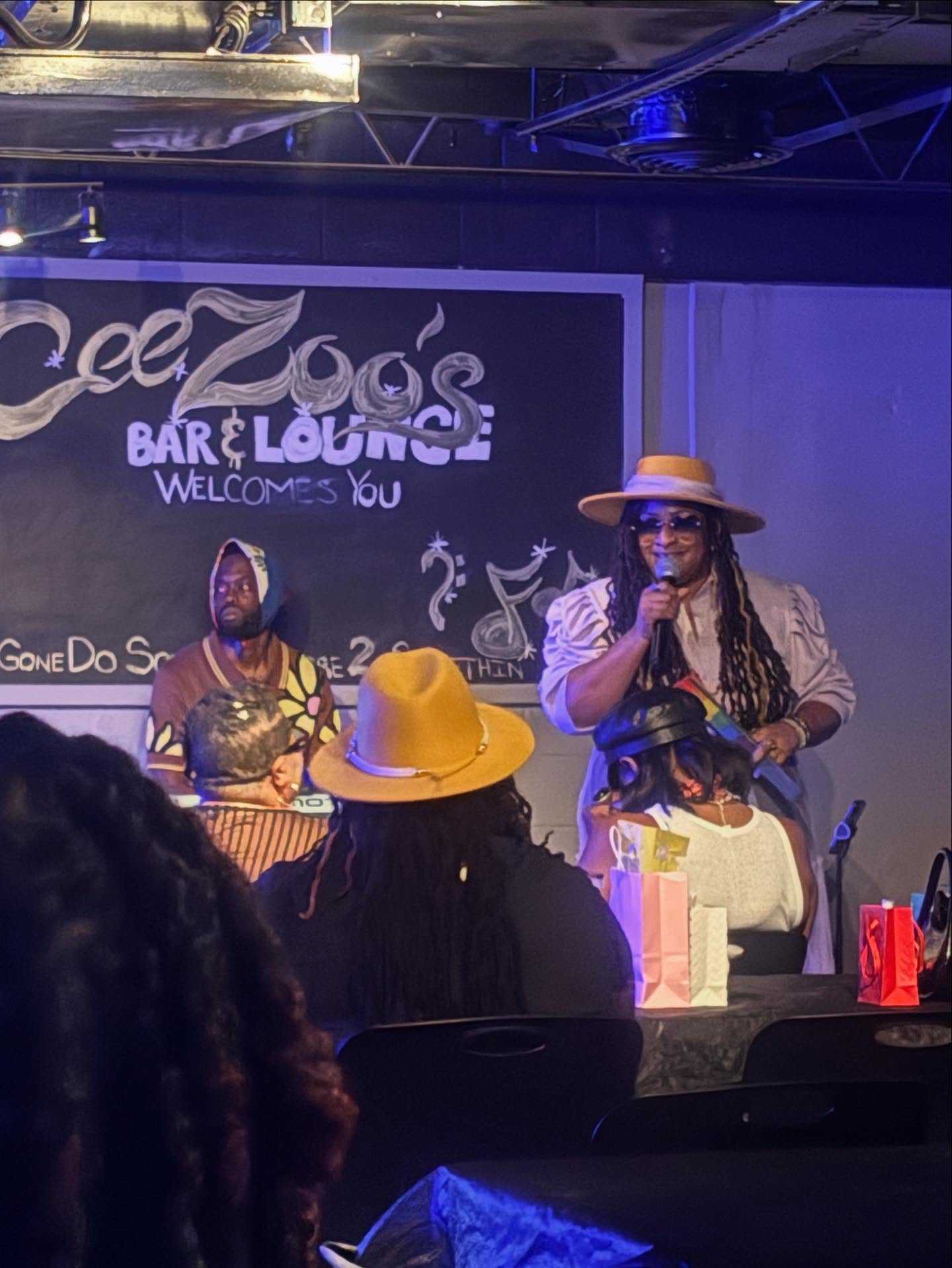 @_artt_official in these streets supporting our sis @lyrik_hunter birthday bash! The community showed up and packed the space 💜💜💜💜