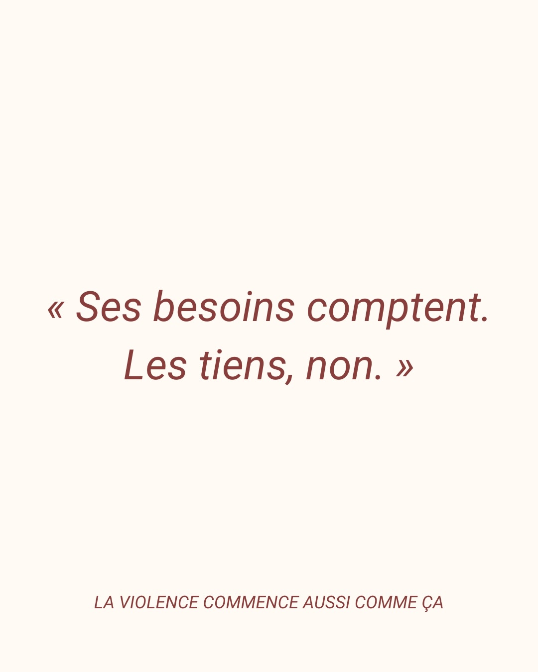 Ses besoins comptent. Les tiens, non.
Cette dynamique est souvent présentée comme de la patience. De la maturité. De l’amour qui s’adapte.
Cliniquement, il s’agit d’un effacement progressif du sujet.
Dans certaines relations, les besoins de l’un deviennent la norme implicite. Les besoins de l’autre deviennent secondaires, excessifs, dérangeants. À force, il n’est même plus nécessaire de les refuser : ils ne sont plus formulés.
Du point de vue neurobiologique, ignorer durablement ses propres besoins maintient le système de stress activé. La charge allostatique augmente. Ce n’est pas l’intensité d’un événement qui épuise, mais sa répétition sans issue, comme l’ont montré les travaux sur le stress chronique.
Cliniquement, apparaissent alors fatigue chronique, anxiété, troubles dépressifs et difficulté à identifier ce que l’on ressent ou ce que l’on veut. Ce phénomène est décrit dans les travaux sur l’alexithymie secondaire et les adaptations relationnelles contraintes.
L’effacement n’est pas un trait de personnalité. C’est une réponse adaptative à un contexte où exprimer ses besoins coûte trop cher.
Jessica Benjamin décrit ce moment où la relation cesse d’être un espace de reconnaissance mutuelle pour devenir un lien asymétrique, où l’un existe pleinement tandis que l’autre s’efface pour maintenir la relation. Cette dynamique s’inscrit dans les relations d’emprise décrites par Paul-Claude Racamier.
À terme, le désir se met en veille. L’élan vital se réduit. Se taire devient plus sûr que demander.
Dans une relation saine, les besoins se discutent. Ils ne s’annulent pas.
Ne plus exprimer de besoins n’est pas un signe de maturité.
C’est souvent un signal d’alerte.
La violence commence aussi comme ça.
#santé #santémentale #psychiatrie