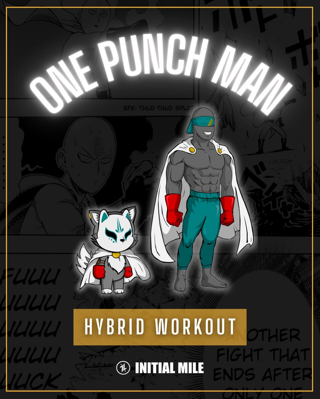 This month’s anime inspired hybrid workout is inspired by the one and only Saitama, from the series One Punch Man. Although Saitama, already has his famous workout, this challenge has a few twists to add a bit more balance for a full body workout.
Check out the website for more anime inspired hybrid and performance focused workouts.
#initialmile #animeworkout #hybridworkout #hybridtraining #onepunchman