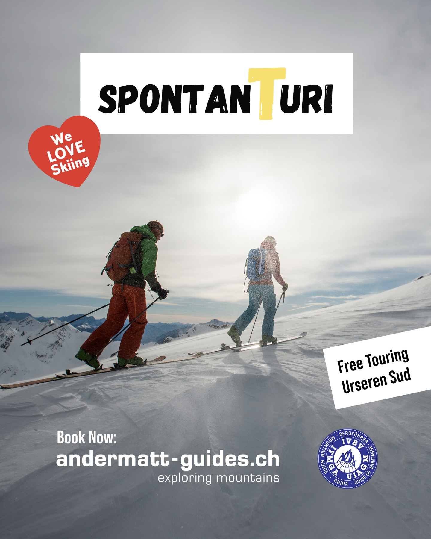 Free-Touring Urseren Sud
Sat March 28. Explore the back of the gemsstock in the beautiful spring weather! Snow is here!
Info and Booking: Andermatt-guides.ch
@andermatt.official @andermatt_sedrun_disentis @blizzard_tecnica @imholzsportandermatt @vailmtn @fjallravenofficial
#andermattguides #weloveskiing #freerideandermatt #skitouring