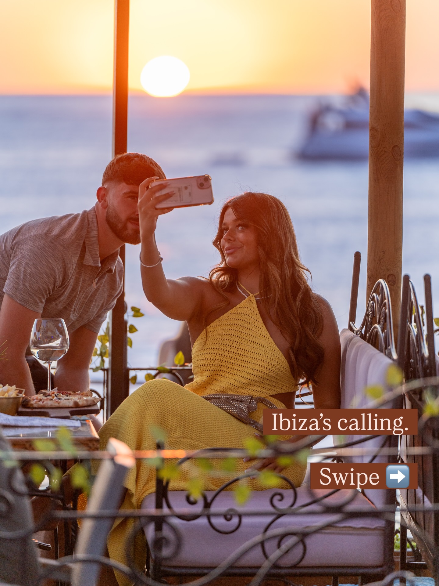 Upgrade your Ibiza experience with a sunset dining experience. No minimum spend, no time limits, just the your favourite cocktail, an exquisite meal and our perfect sunset views 🌞 Book your table now.