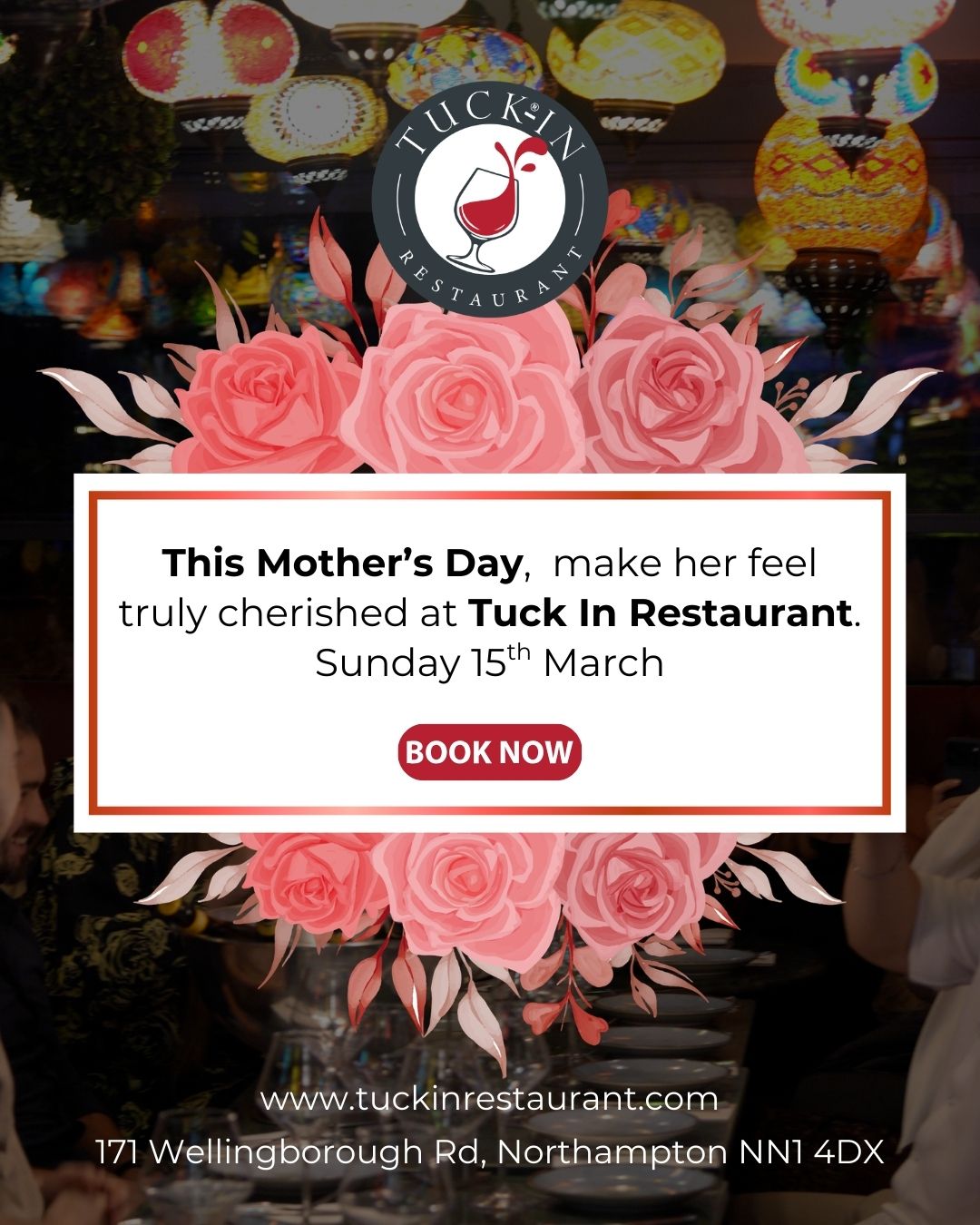 We celebrate the mums who make life sweeter and every table warmer. 💐
This Mother’s Day, from a beautiful breakfast to a special lunch and an unforgettable dinner, we have everything you need to celebrate at Tuck In Restaurant.
🌸 “A mother is she who can take the place of all others, but whose place no one else can take.” 🌸
📅 Sunday, 15th March
🌟 Tables are filling fast – don’t miss out.
Reserve now and make this Mother’s Day truly unforgettable.
Please note: Payment is cash only. (T&Cs apply)
🌷 Because Mum deserves nothing less than the very best.