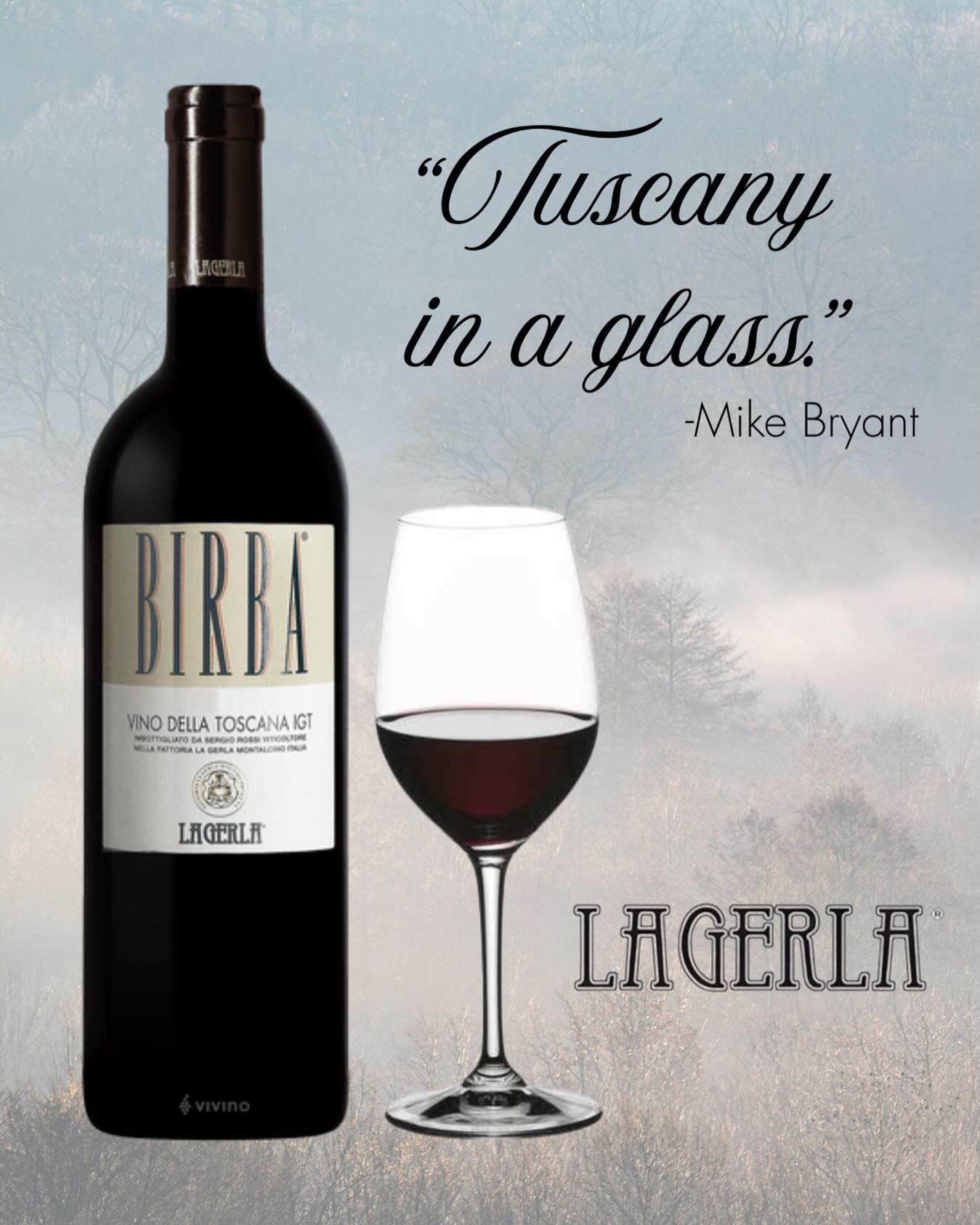 We ā¤ļø when our sales reps nerd out over great wine! Hereās what VA sales rep Mike Bryant had to say about La Gerla Birba IGT 2021:
ā100% Sangiovese aged in French oak. Aromas of dark cherry, wild herbs and vintage leatherā itās Tuscany in a glass. By the late afternoon it was revealing layer after layer of dense black fruit. Proprietor Alberto Passeri calls it a āsensualā wine, but thereās power along with finesse. One of my favorites in the portfolio and always a treat when I get to show it off.ā š·
@lagerlamontalcino