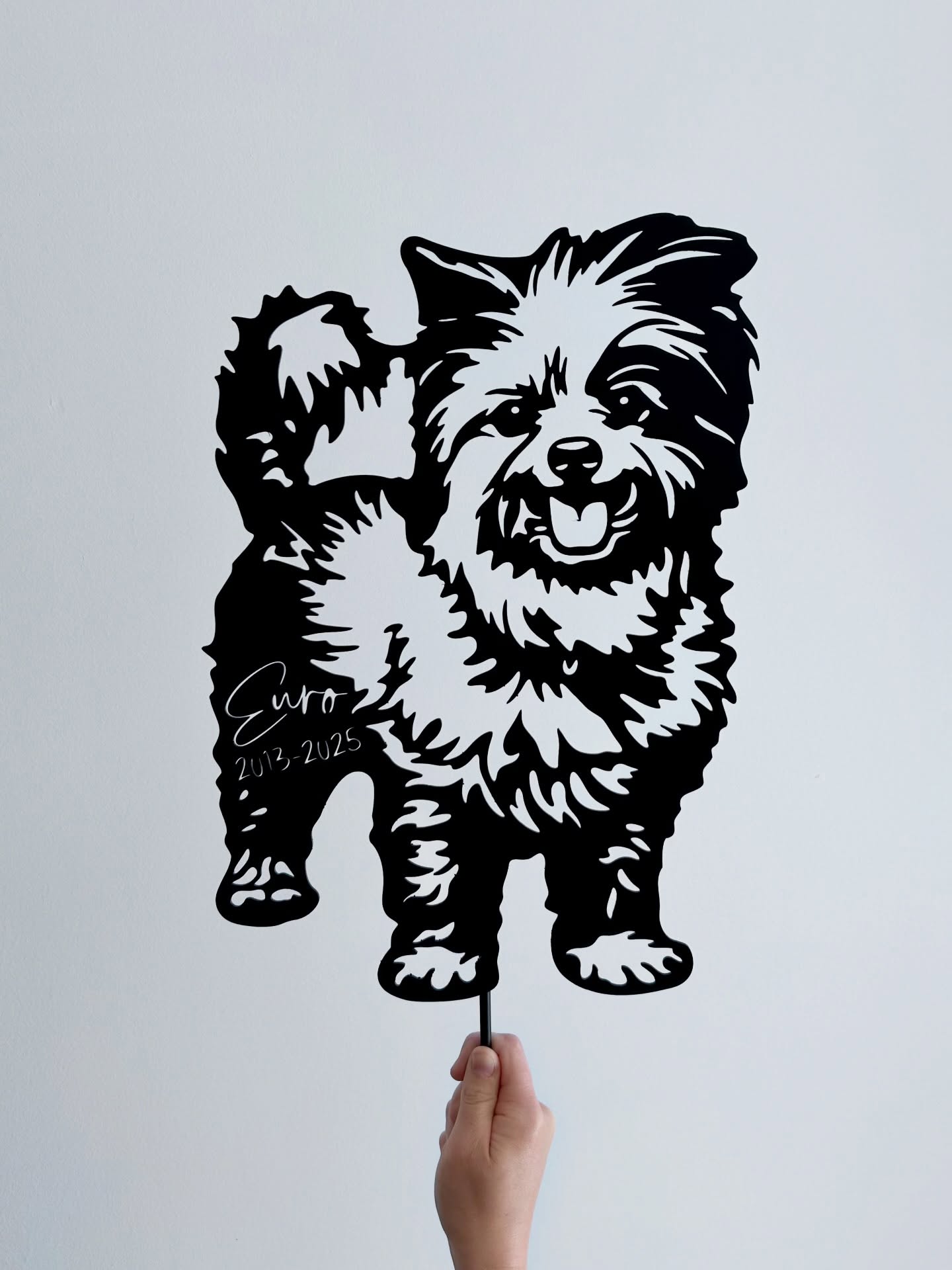 Euro 🫶🏻
That happy little face.
The scruffy fur.
The tongue poking out like Euro was quietly planning something cheeky.
Translating that much fluff and personality into steel isn’t simple - especially when you’re working in essentially 2D.
Capturing quirks takes time. Getting the expression right takes patience. And we’re okay with that.
Because MCC is not a catalogue brand.
Not a volume business.
Not trend-driven.
Not SKU-heavy.
We’re pet lovers, just like Euro’s parents.
And when it comes to honouring a family member, that’s exactly how it should be 🐾