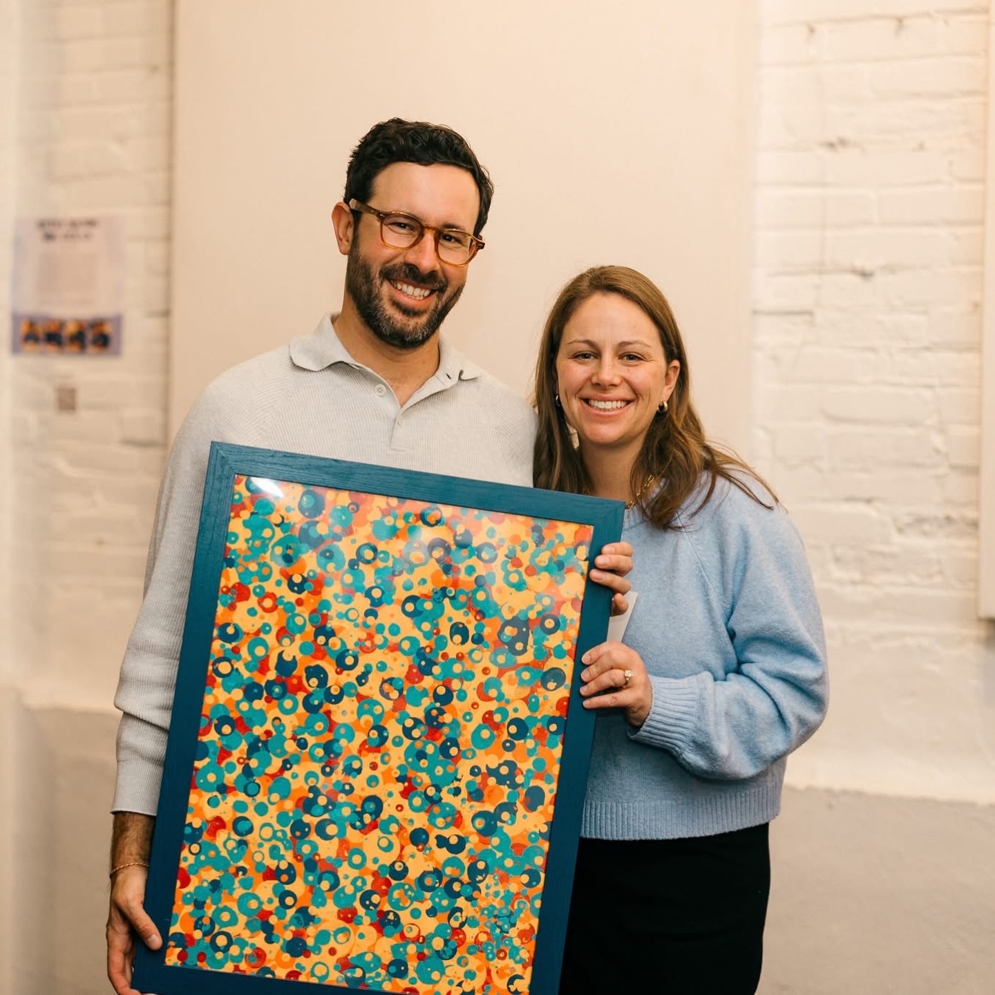 Congratulations to the Harris Family ❤️ #POtAArtAuction
West Preschool 1: Octopus Rainbow
In the Preschool 1 classroom, friends were eager to create an art piece inspired by the summer season. During circle time, we explored the work of famous artists, including Yayoi Kusama, who is known for her use of dots in her artwork. Inspired by the vibrant colors of summer, friends used a variety of circular tools collected from around POTA to create their art piece. As they worked, they experimented with different circle sizes, layered paint colors, and explored new techniques. After completing their artwork, the children shared title ideas and ultimately chose the name Octopus Rainbow, as the layered circles reminded them of octopus tentacles.
By reusing everyday materials as art tools, the children honored nature and learned that creativity can grow from what already exists. This experience connected beautifully to our Tu B’Shvat learning, reminding us that caring for the earth, appreciating its resources, and creating with intention are all ways we help the world continue to grow.