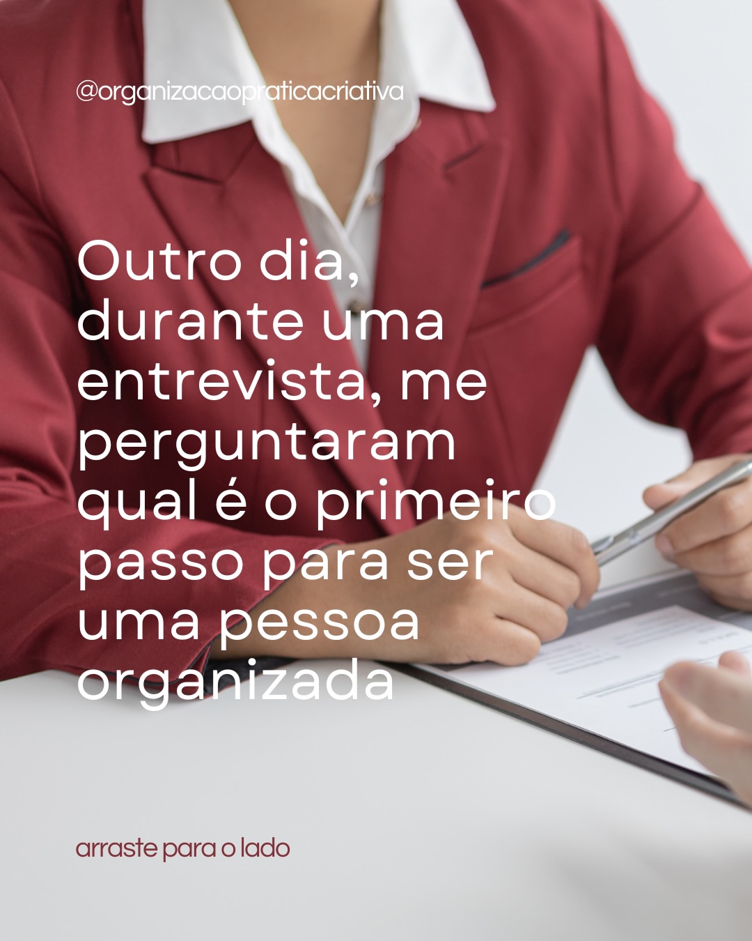 Outro dia, durante uma entrevista, me perguntaram qual é o primeiro passo para ser uma pessoa organizada.
Minha resposta foi muito simples: querer, desejar ser organizado.
Sem a vontade, sem a predisposição para uma transformação, não alcançamos ou conseguimos nada em nossas vidas.
Você já parou pra pensar sobre isso?
#PersonalOrganizer #Organização #DicaDeOrganização #querer #transformação