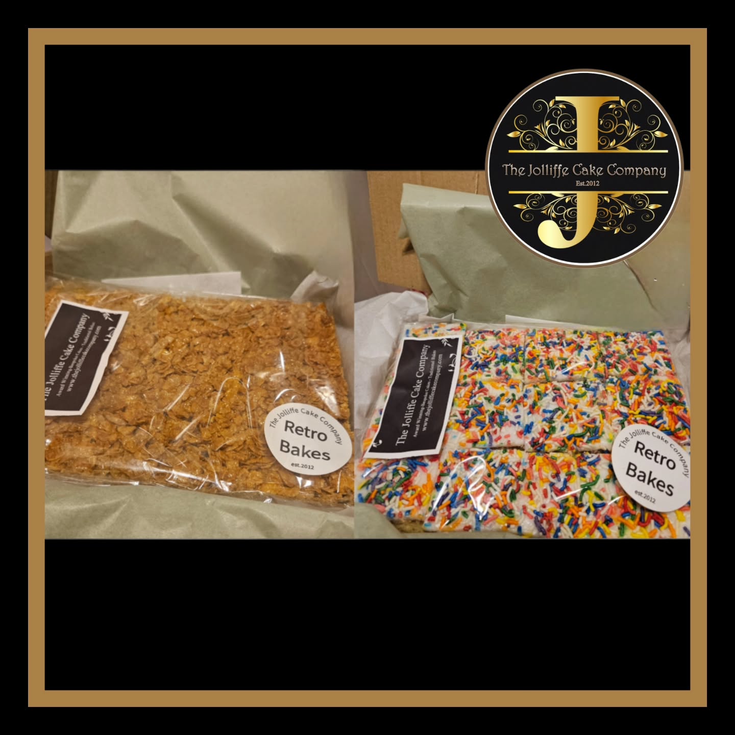 A new addition to our Combi Boxes. Our 'Old School Combi Box' which is a box 12 Old School cake squares, with a box of Cornflake tart, ready for you to cut any size you like! Packed together in one box for one postage, which makes a great saving to ordering individually. Visit our website to order. #oldschoolcombibox #retrobakes #cornflaketart #oldschoolcake #thejolliffecakecompany