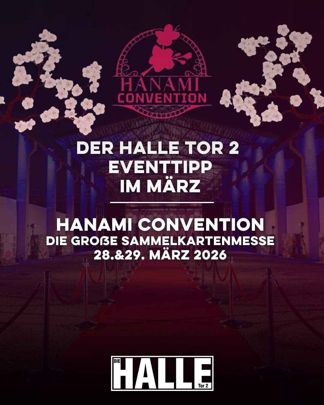 Das ist unser Eventtipp für den März - Wir präsentieren euch die HANAMI CONVENTION🌸🎐⛩️
🗓️Samstag, 28.03.2026 und Sonntag, 29.03.2026
🕘10:00 Uhr Open Doors
🎟️Tickets? Link in der Bio! 🤝🏼✨