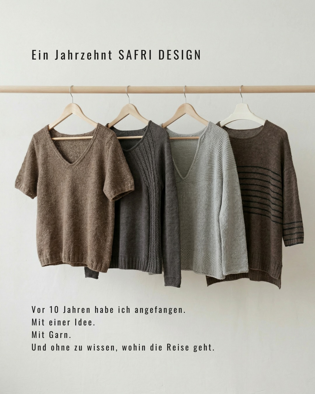 10 Jahre Strickdesign.
10 Jahre Entwicklung.
10 Jahre Dranbleiben.
Manchmal braucht es nur einen kleinen Impuls, um anzufangen.
Und heute will ich einfach Danke sagen:
Danke an meine Kinder – weil sie mir diesen Start überhaupt möglich gemacht haben.
Und danke an euch. 🤍
Ohne euch wäre SAFRI nie das geworden, was es heute ist.
Das Jubiläum endet morgen um 23:59 Uhr.
Strickanleitungen und Wolle im Shop – Link in Bio.
#safridesign #strickanleitung #slowknitting #jubiläum #stricken