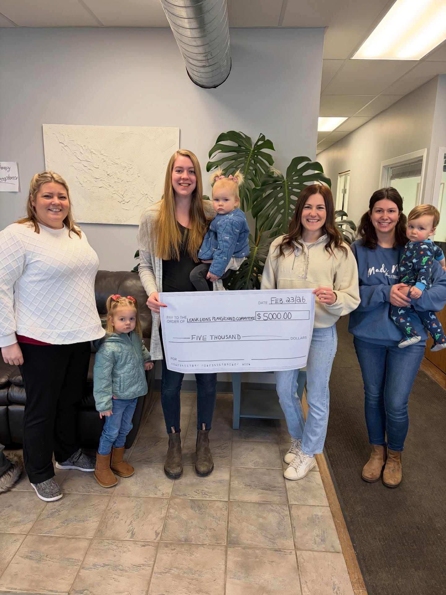 The Parkside Community Club is proud to donate $5,000 to the Leask Playground Committee!
The committee has been working hard to revitalize the Leask playground, which serves families in Leask and surrounding communities. Phase 1 is complete, Phase 2 is well underway, and an exciting new play structure purchased from Blaine Lake Composite School will be installed in Spring 2026!
They’re very close to reaching their fundraising goal to ensure the structure is properly certified and safely installed.
We’re proud that the dollars raised through our derby continue to support meaningful projects in our neighbouring communities.
Here’s to new playground memories in 2026! 💚
Pictured is Leask Committee members Brittany Autet, Teneille Rempel, and Danielle Robin accepting the cheque from Parkside Community Club Treasurer Jamie Skarpinsky
