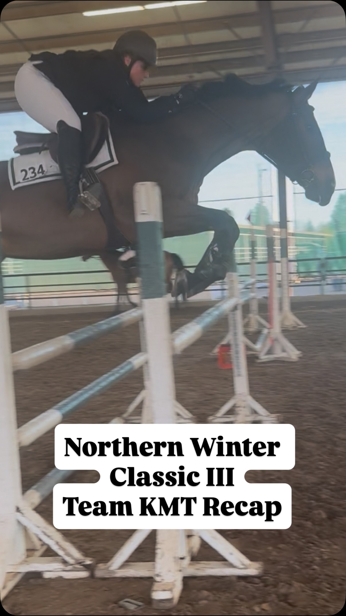 Team KMT had an incredible second week at Northern Winter Classic! Everyone jumped to the next level and achieved top ribbons. Thank you to all of our riders and families for such a fun horse show! Results are as follows:
Sophia Sposeto & Fiona (First 1.10m)
š„š„ 1.10m Jr/Am
š„1m Jr/Am
š„1.10m Jr/Am Classic
šReserve Champion 1.10m Jr/Am Division
Jane Janopaul & King (First 1m)
š„š„š„7th 1m
š„1m Jr/Am Classic
š„.95m
š Reserve Champion 1m Jr/Am Division
Kennedy Ryan & Elmo (First Horse Show)
š„š„4th .75/.80m
š„.70/.75m
š„.75/.80m Classic
Olive June & Qualito (First 3ā)
š„š„š„3ā Childrenās Hunters
š„ 3ā Childrenās Hunter Classic
š„ 2ā9ā PCHA Jr/Am 2ā9ā
4th, 5th, 7th 17&U 3ā Equitation
Riley Odelson & Party Planner (First 3ā)
š„š„š„4th 4th 5th 2ā9ā Childrenās Hunters
š„ 2ā9ā Jr/Am Hunter Classic
4th NorCal 3ā
4th 3ā Childrenās Hunters
4th 3ā Childrenās Hunter Classic
Madison Aftab & Golden Rule (First 2ā3ā)
š„2ā3ā Jr/Am Hunter Classic
š„4th 2ā3ā Jr/Am
š„2ā3ā SAHJA Pony Medal
š„4th 4th 6th Childrenās Pony Hunters
7th 2ā Derby
Angelica Bogdenoff (First Horse Show)
š„5th 5th 2ā Equitation
š„š„5th 7th 2ā Hunters
8th 2ā Hunter Classic
Kelly Maddox & Cas Tello (First Horse Show)
š„š„š„4th 5th 6th Green Hunter 3ā
š„ 6th USHJA 3ā