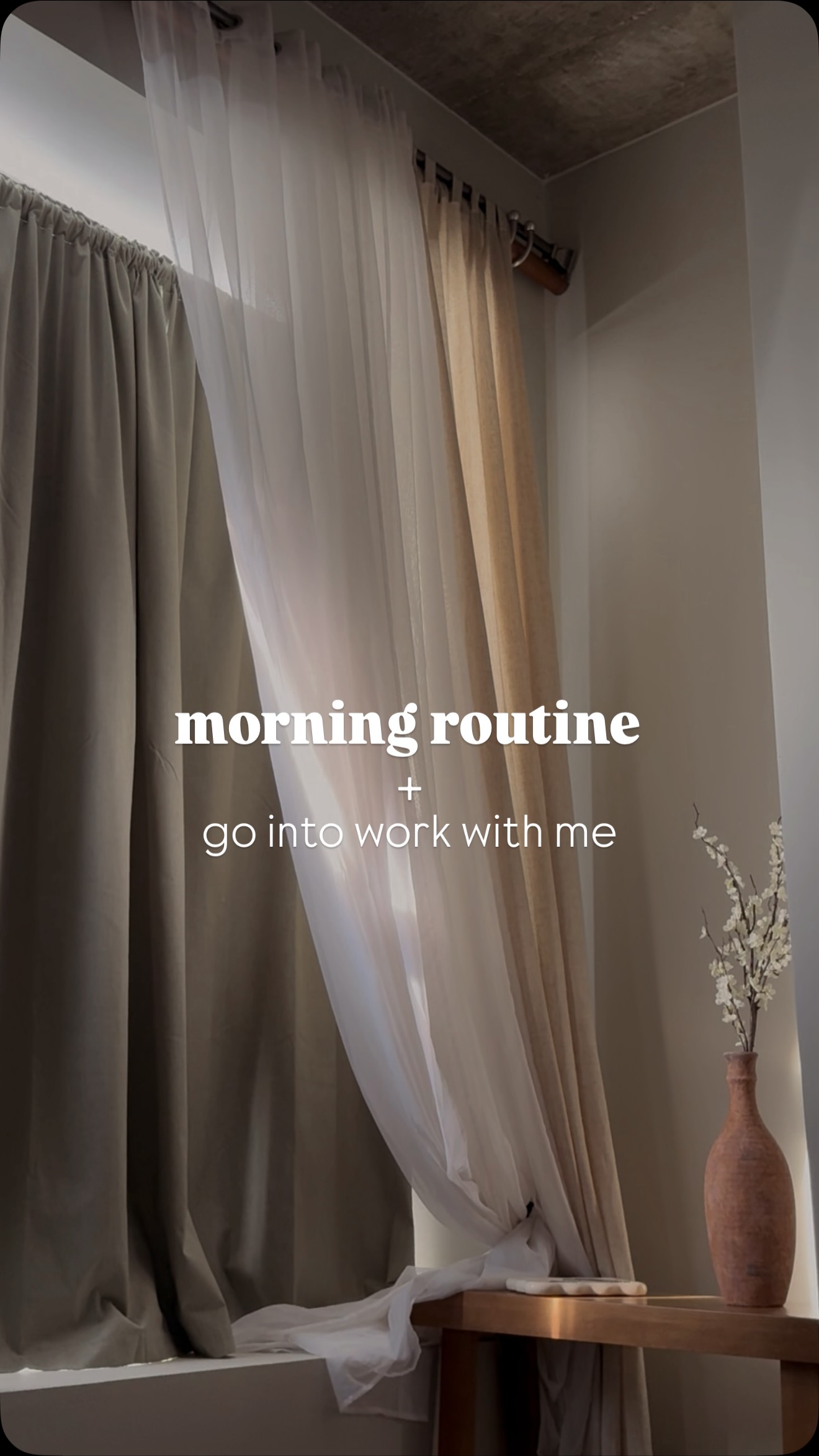 morning routine + going into work ☁️