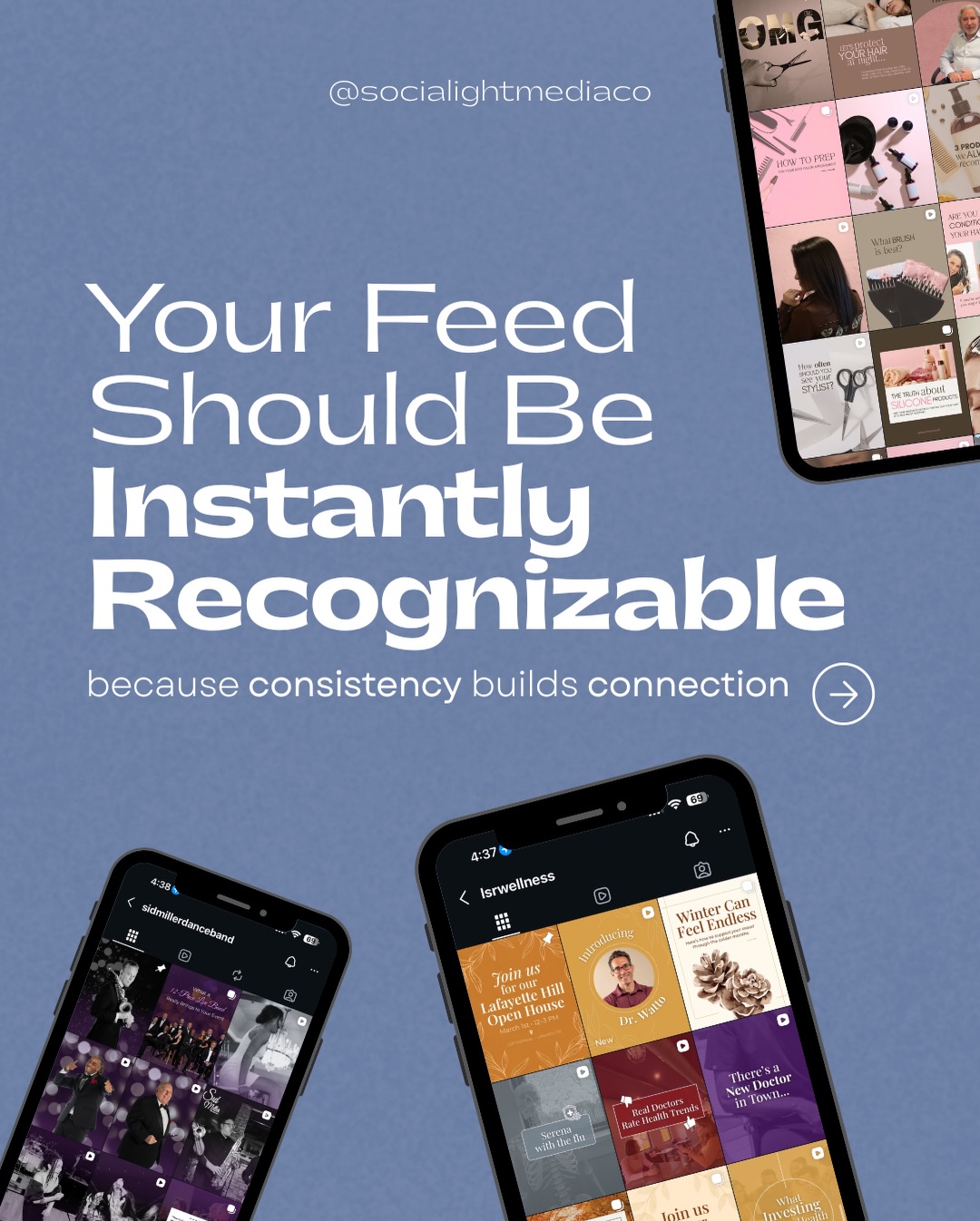 There’s a difference between posting… and building a brand.
When a feed feels cohesive, intentional, and aligned, something subtle happens — people start to recognize it without thinking.
That’s what consistency does.
It makes your brand easier to remember.
Easier to trust.
Easier to choose.
What you’re seeing here isn’t just “before and after.”
It’s clarity replacing clutter and direction replacing randomness.
If your feed doesn’t feel recognizable yet, that’s something we help businesses fix every day.
If you want to see what that could look like for you, the link in our bio is there when you’re ready.