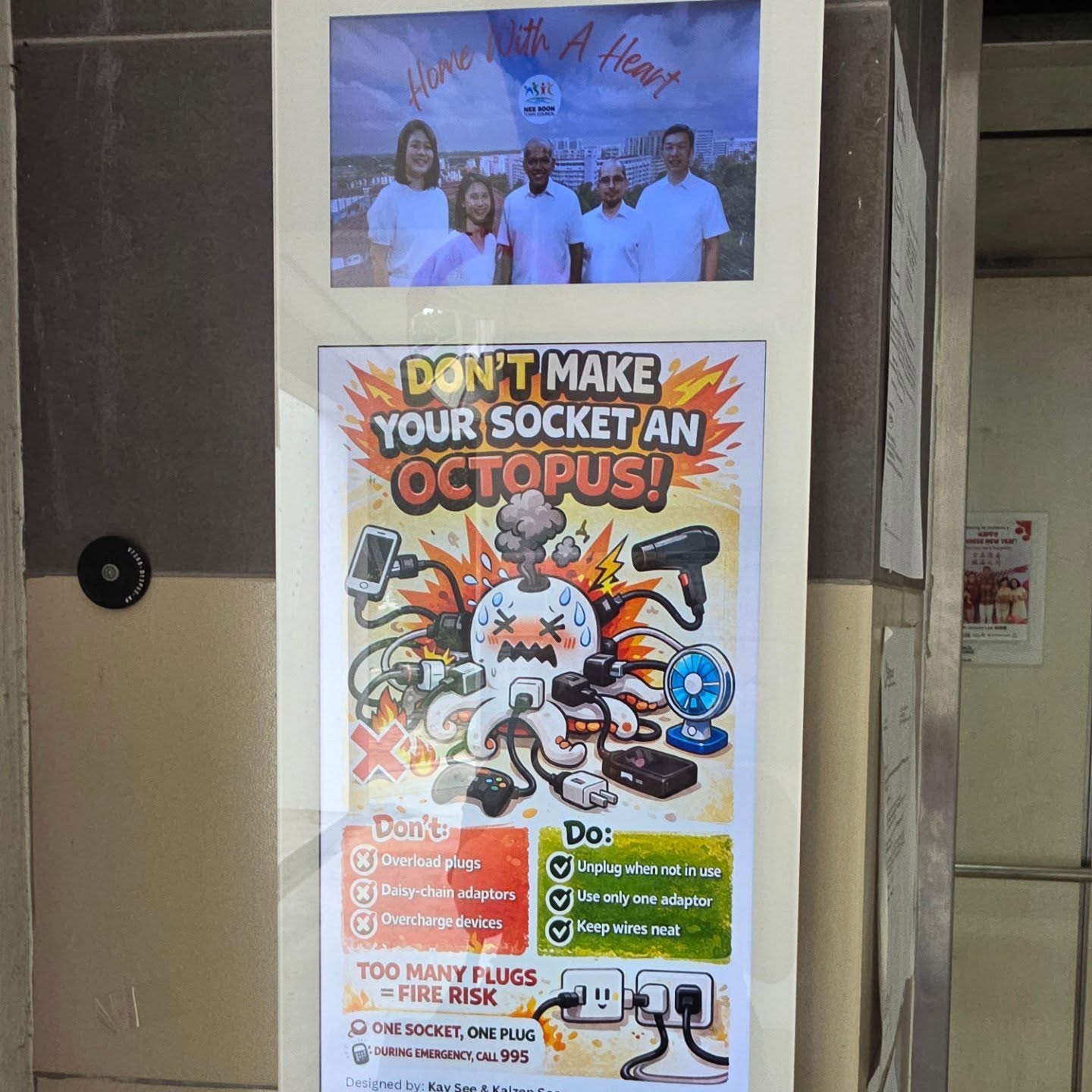 This moment means a lot to us.
Our children-designed fire safety poster is now live on Digital Display Panels across all HDB lift lobbies in Nee Soon GRC.
What started as a learning conversation at home turned into a real public message โ reminding families that small habits can prevent big risks.
At Little Hands, Big Hearts, we believe children learn best when they know their actions matter.
Small hands.
Big responsibility.
Real impact ๐
#LittleHandsBigHearts #ChildLed #FireSafety #CommunityLearning #NeeSoonGRC