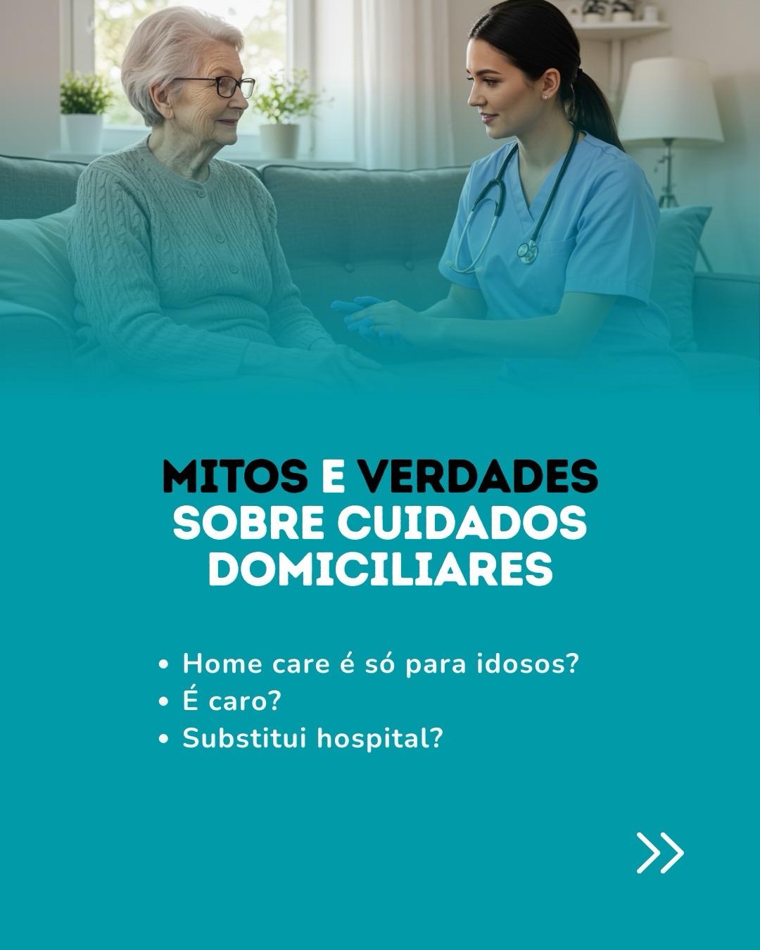 Mitos e verdades sobre cuidados domiciliares 🏠✨
Quando a gente fala em home care, muitas dúvidas aparecem…
“É só para idosos?”
“É muito caro?”
“Substitui hospital?”
Vamos conversar sobre isso com carinho e clareza?
❌ “Home care é só para idosos.”
Não.
O cuidado domiciliar pode atender adultos, pacientes em recuperação cirúrgica, pessoas com doenças crônicas, reabilitação ou necessidade de acompanhamento contínuo.
❌ “É caro demais.”
Depende do plano de cuidado.
Muitas vezes, o atendimento domiciliar reduz custos com internações prolongadas e deslocamentos constantes, além de trazer mais conforto para a família.
❌ “Substitui hospital?”
Não é sobre substituir.
É sobre dar continuidade ao cuidado com segurança, quando o paciente já não precisa de internação hospitalar, mas ainda precisa de acompanhamento profissional.
✨ Home care é cuidado individualizado.
É olhar para o paciente como um todo.
É levar saúde com dignidade, segurança e humanidade para dentro de casa.