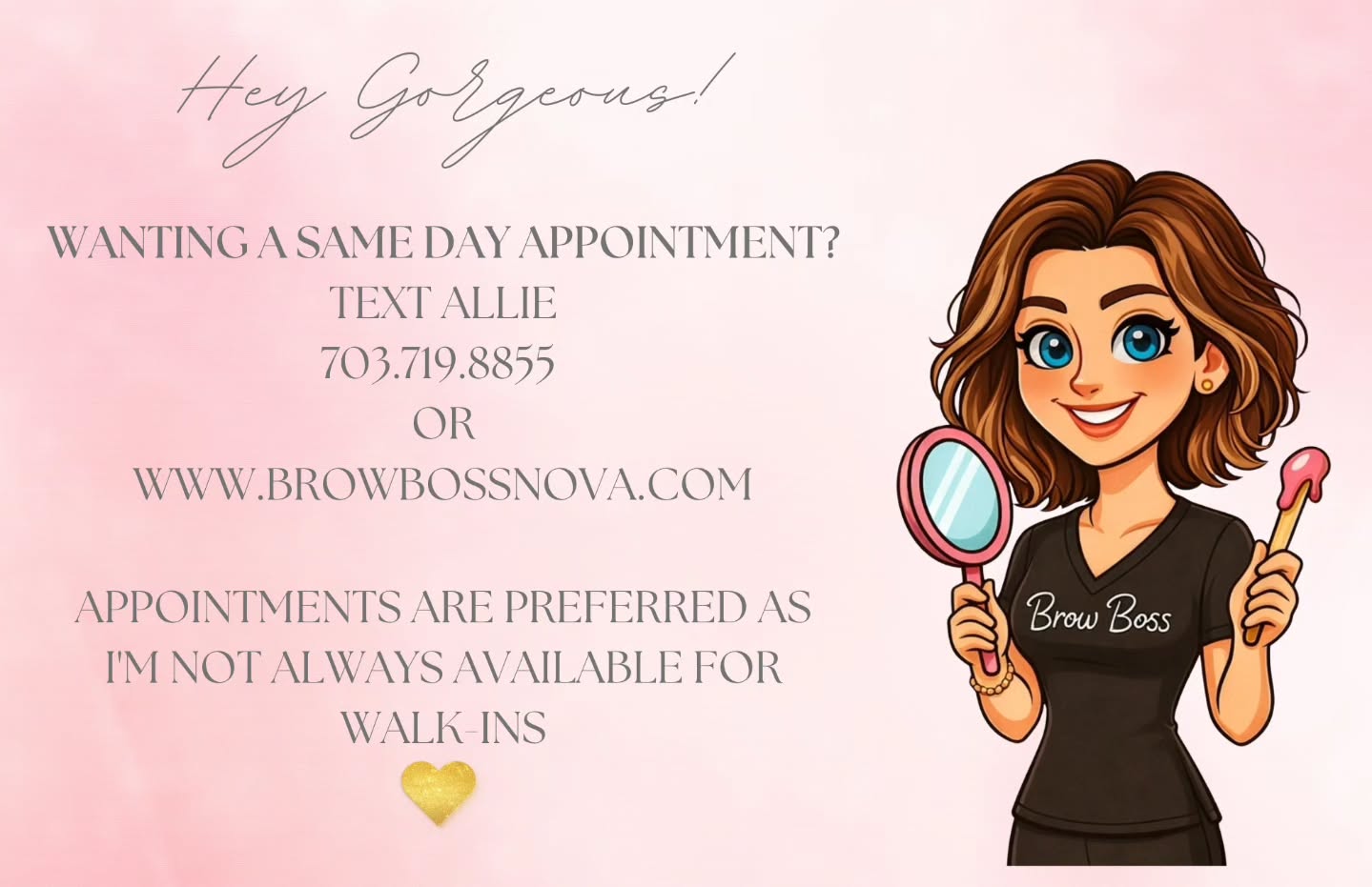 Big news, beauties! My business is growing, and I couldn’t be more thrilled! To keep up with all this love, I’m shifting to appointment preferred so I can give you all the best experience. Book your spot today and let’s keep this glow going! ✨ #BrowBossGA #AppointmentsPreferred