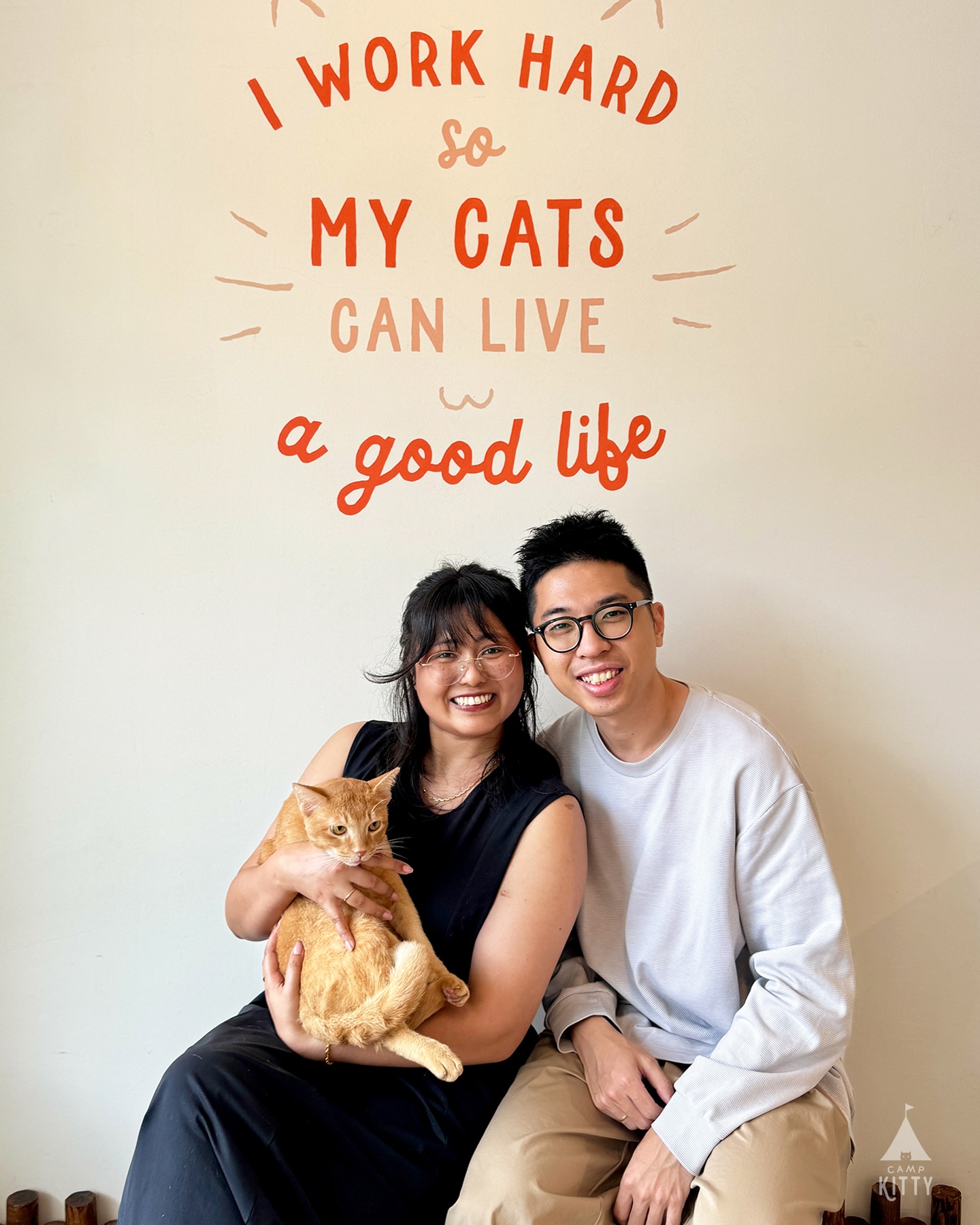 Peanut’s petrol station patrolling days are officially over. From living off kind strangers to finally having a place to call home…this handsome boy’s story has come full circle.
Maybe it was fate that brought him back to us, to the very place we once rescued Beans. And maybe that’s how he found his way to the home he was always meant to have.
Peanut is now home with Erica & Chong Yi, safe and loved, with a new brother named August to show him the ropes. Thank you for choosing Peanut and giving him the quiet life he always deserved 🐱🧡