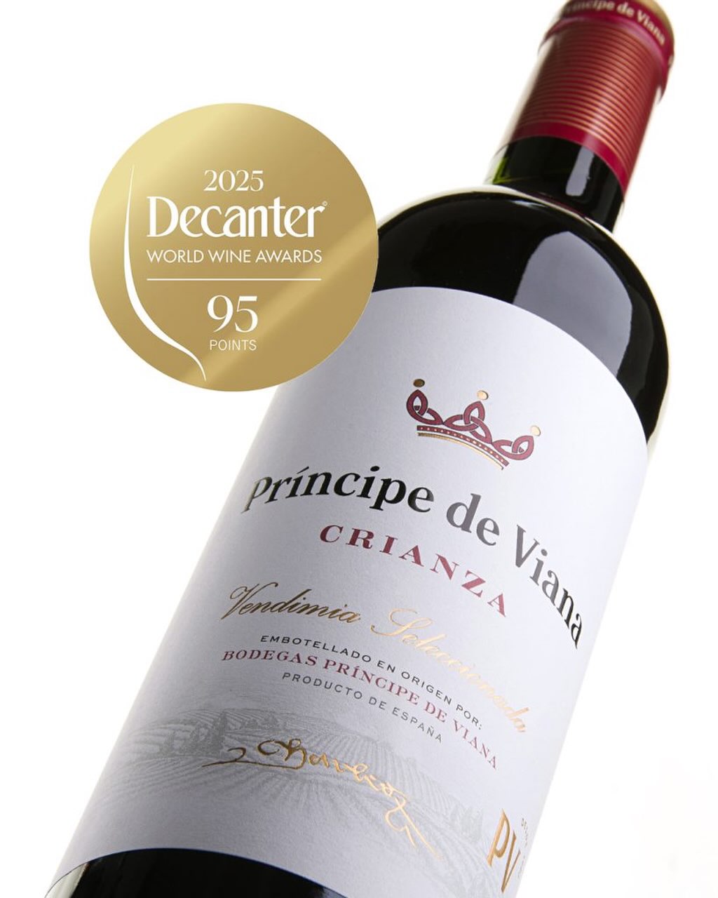 Joining the team early May is the award winning Bodegas Principe De Viana Crianza from Navarra.
A delicious blend of Tempranillo, Merlot & Cabernet.
Decanter World Wine Awards Gold 95 Points.đĽđˇđŞđ¸