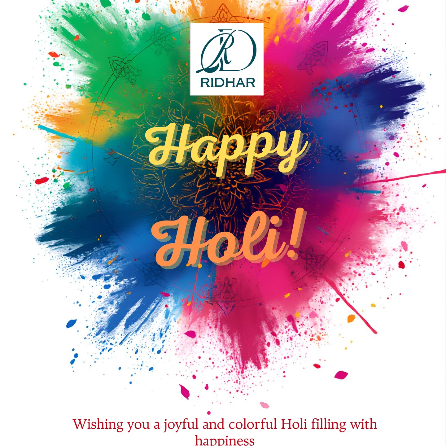 Colors of Holi, Sparkle of Diamonds, Shine of Gold ✨
Celebrate this beautiful festival with timeless elegance from Ridhar Jewellers 💎
Wishing you a joyful and colorful Holi filled with prosperity and brilliance!
📞 Contact us: +91 9560116850
www.ridhar.com