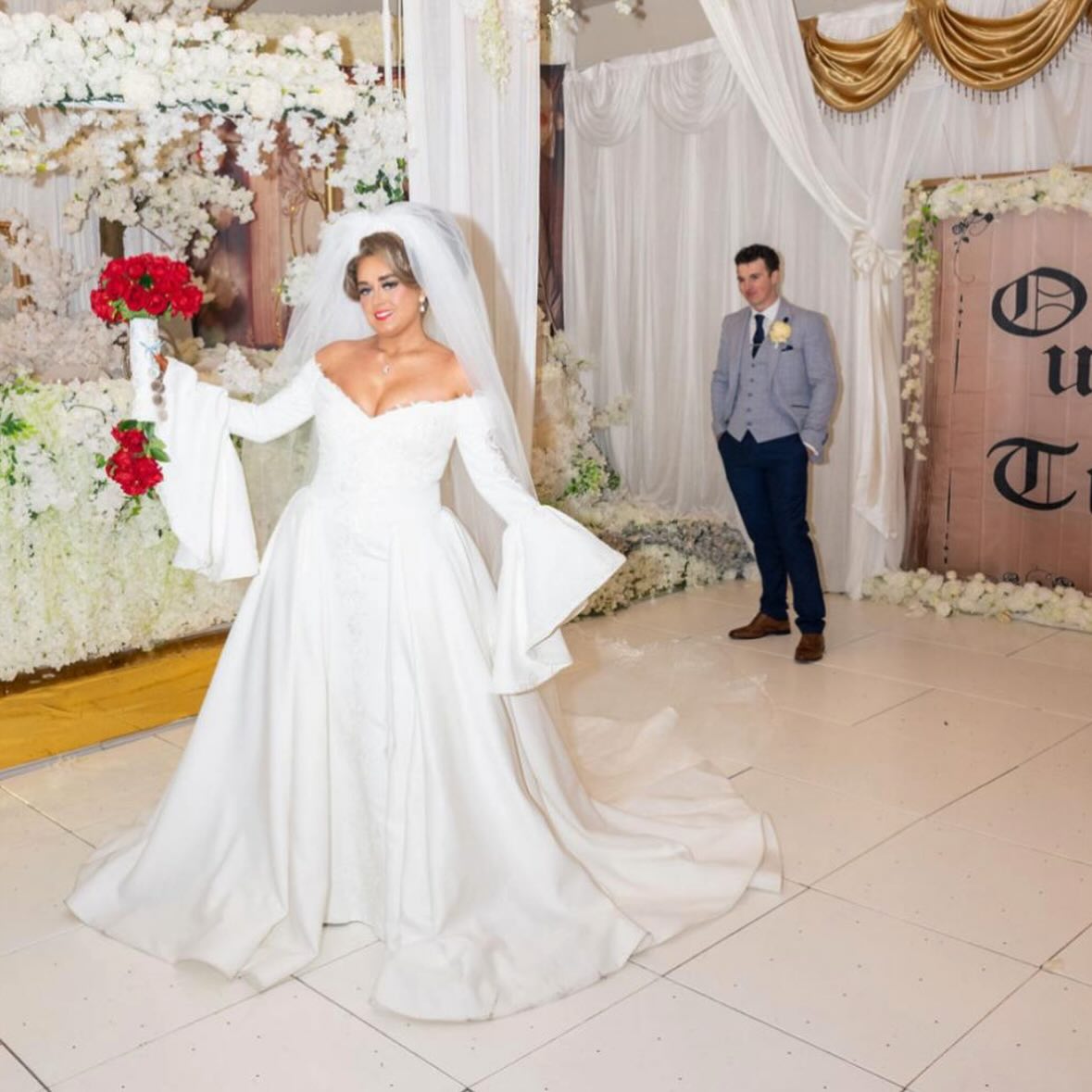 Lily ❤️
There’s something so special about a bride who designs her own dress 🤍✨
From our very first meeting Lily had a clear vision — timeless, elegant, and completely her own. This wasn’t about choosing a gown off the rail… it was about creating her gown from the ground up.
We brought her ideas to life with a sculpted off-the-shoulder neckline, a beautifully structured bodice for the perfect fit, delicate lace detailing, and those stunning statement sleeves that add such a regal touch. Finished with a soft flowing train and her cascading veil, the whole look was pure bridal elegance.
Seeing her step into the final dress — confident, glowing, and emotional — is exactly why we love what we do. She didn’t just wear a wedding dress… she wore her vision.
Thank you for trusting us with something so meaningful 🤍
At Glowing Girlies, every gown tells a love story — and this one was truly unforgettable.