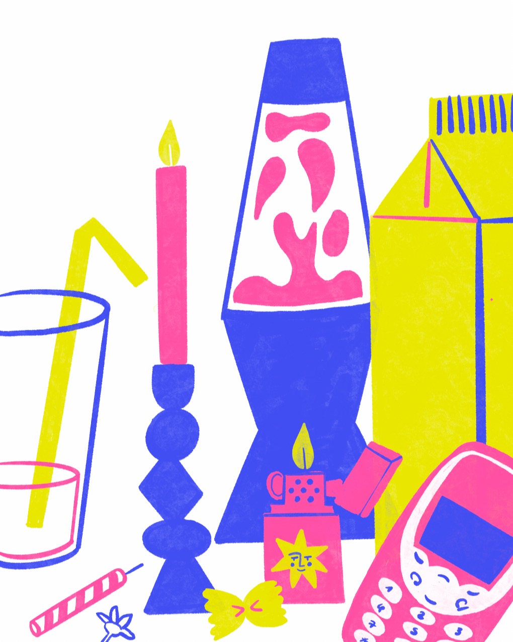 90' break time ! Retomber sur un carton de mon adolescence et tout placer en vrac sur la table. Dessiner ce que j'ai devant moi et me rendre compte que le temps a bel et bien passé !