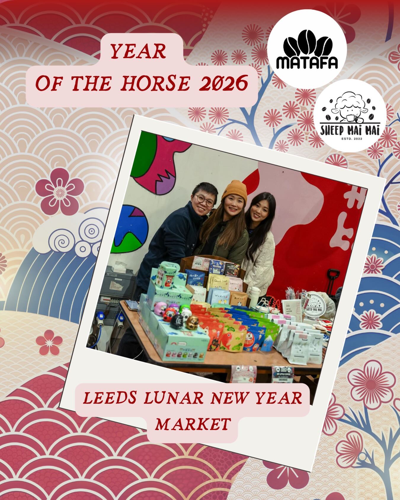 Year of the Horse 2026 🐎
We kicked off the year with our very first fair of 2026 at Leeds Kirkgate Market. Thank you to everyone who came by to support us and celebrate together.
Another big event is coming this May… stay tuned for updates. We can’t wait to share more and see you all again soon!
#sheepmaimai #leedscoffee #kirkgatemarket #leeds #pourovercoffee