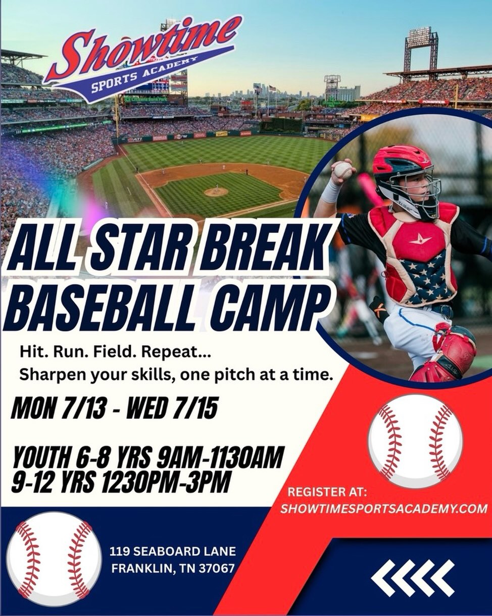 Showtime Summer Camp Lineup #7 - we are excited to have our annual All Star Break Camp in July! Register today and get top instruction from our Showtime coaching staff. Register today!