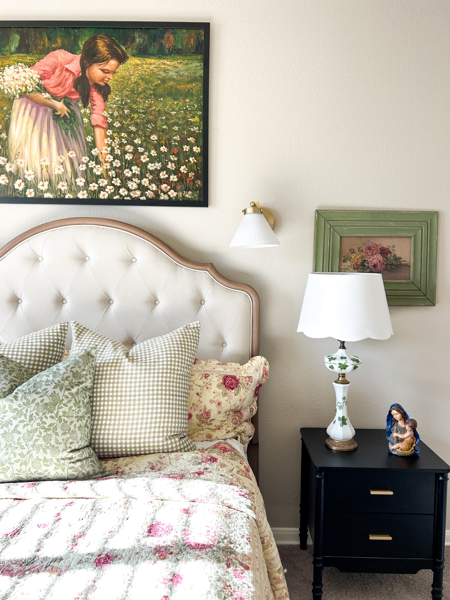 Project Antique Rose 🌹
One of my favorite parts of this space? The story behind it. My client is a true collector of vintage treasures, each piece holding meaning, history, and heart. Instead of starting from scratch, we honored what they already loved.
I sourced new furniture and layered it in with their existing finds, creating a home that feels curated rather than replaced. The result is a space that feels cohesive, elevated, and still deeply personal; old and new living beautifully together.
Design doesn’t have to mean letting go of the past. Sometimes it simply means giving it the right setting to shine. 🤎
#mckinneyinteriordesigner #CollectedHome #VintageStyle #TimelessInteriors #LayeredLiving
McKinney interior designer, DFW family-friendly interiors, warm neutral bedroom design, cozy cottage bedroom ideas, vintage-inspired bedroom decor, collected home style, timeless traditional interiors, English cottage inspired bedroom, French country bedroom decor, layered bedding styling, mixing old and new furniture, decorating with vintage finds, curated bedroom design, custom but livable interiors, comfortable elegant bedroom, builder-grade home upgrade ideas, heirloom decor styling, cozy feminine bedroom, stress-free decorating help, virtual room refresh for one room